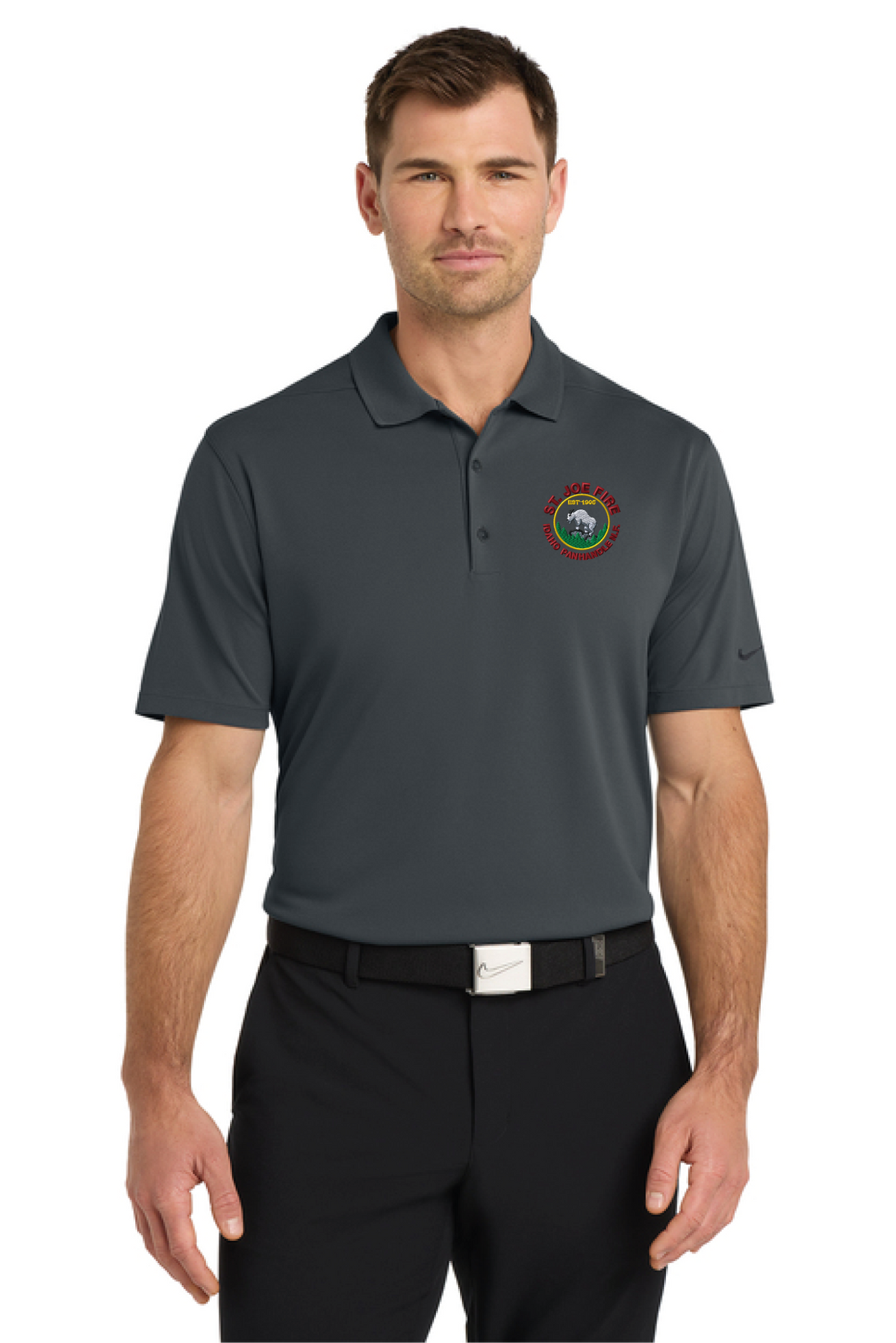 NKDC1963 - Nike Dri-FIT Micro Pique 2.0 Polo - St. Joe Fire - Logowear Store - Embroidery - #29319