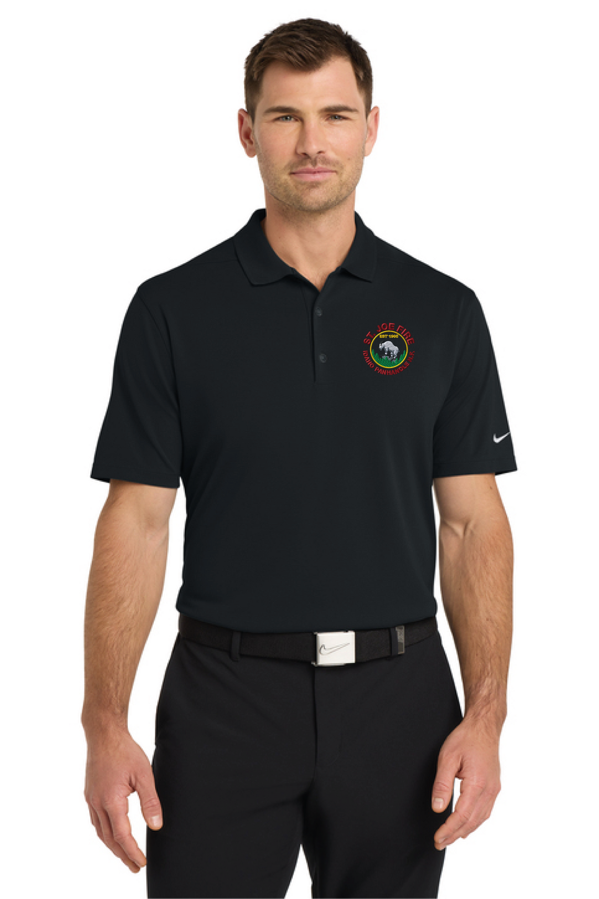 NKDC1963 - Nike Dri-FIT Micro Pique 2.0 Polo - St. Joe Fire - Logowear Store - Embroidery - #29319