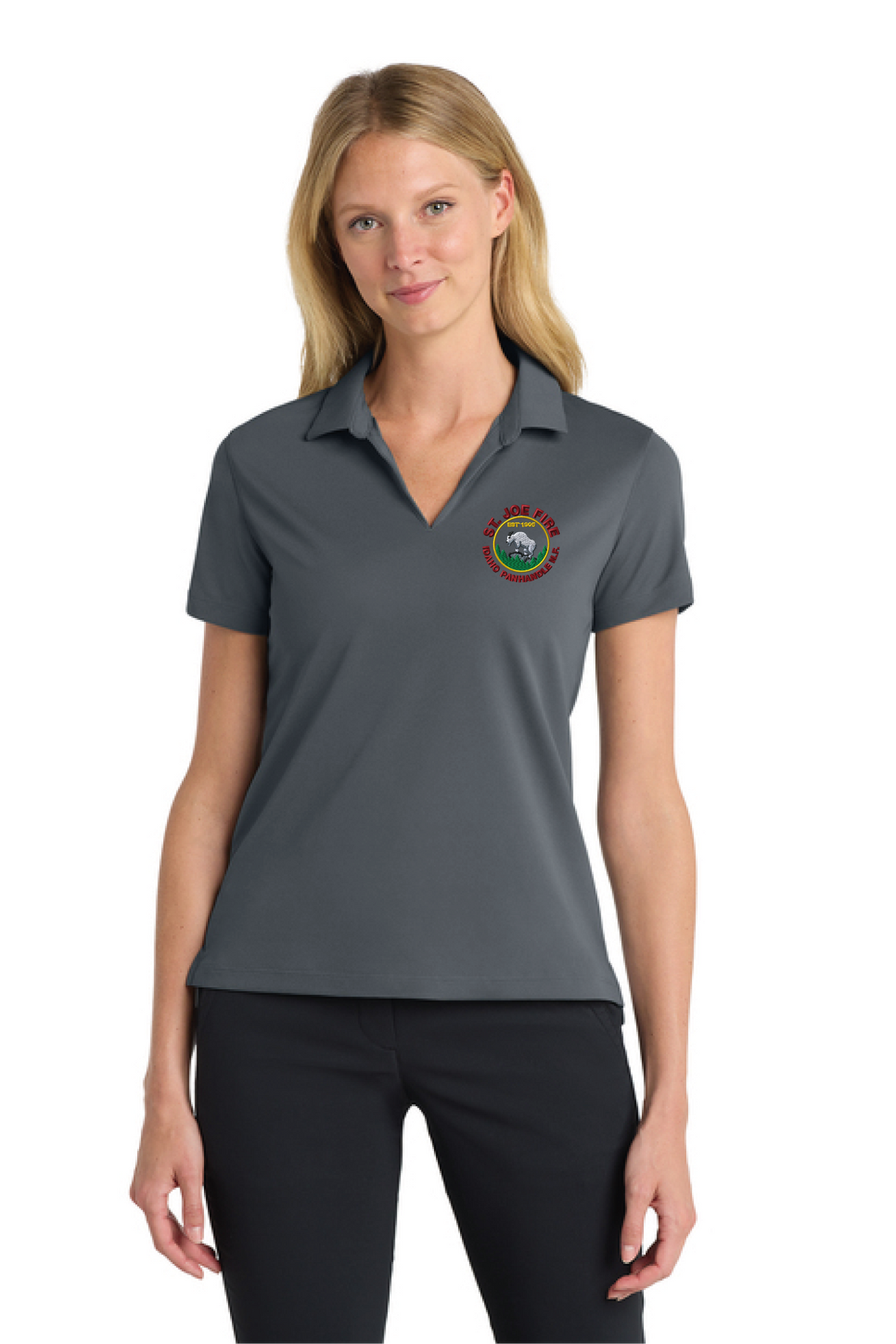 NKDC1991 - Nike Women's Dri-FIT Micro Pique 2.0 Polo - St. Joe Fire - Logowear Store - Embroidery - #29319