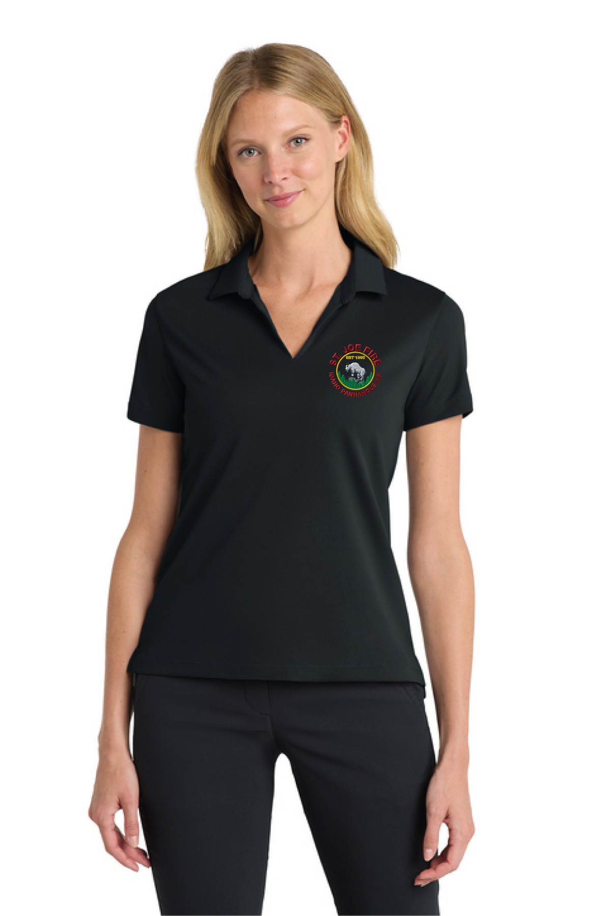 NKDC1991 - Nike Women's Dri-FIT Micro Pique 2.0 Polo - St. Joe Fire - Logowear Store - Embroidery - #29319