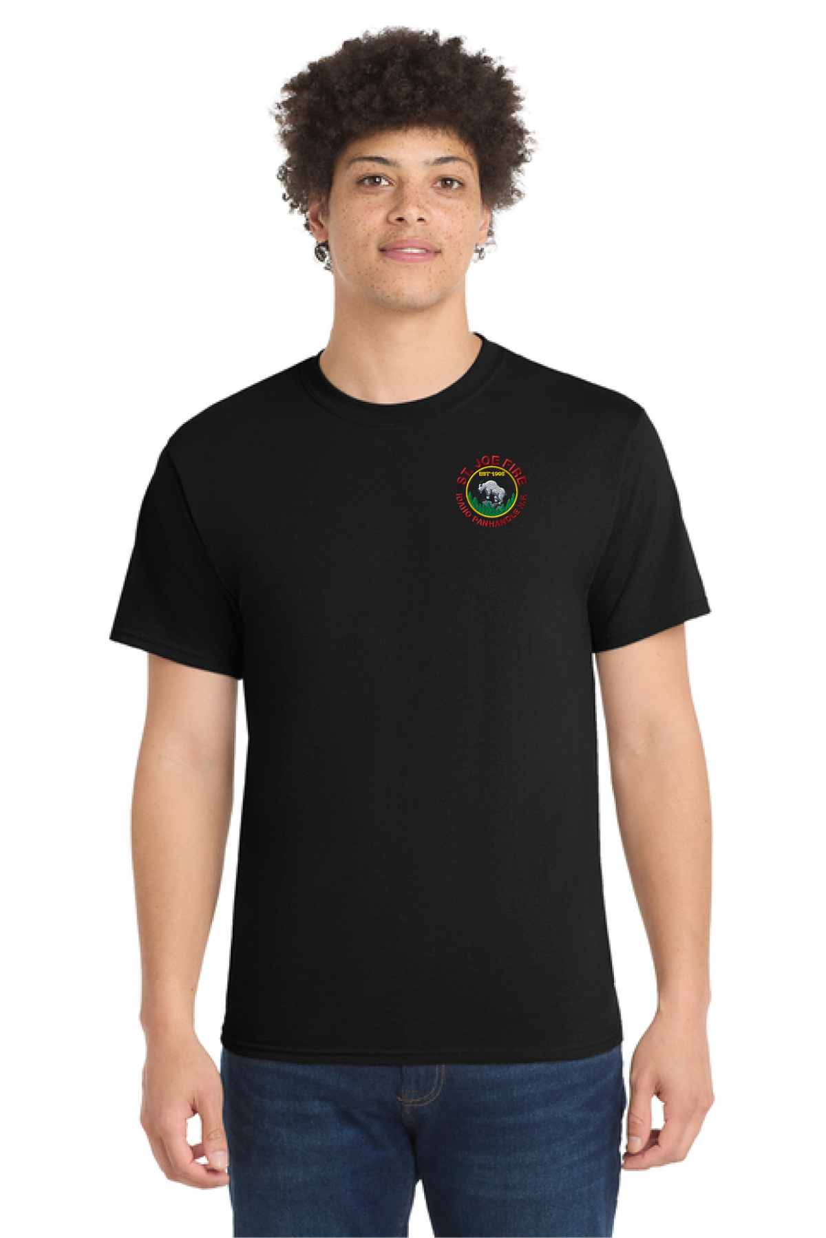 PC55T - Port & Company Tall Core Blend Tee - St. Joe Fire - Logowear Store - Embroidery - #29319