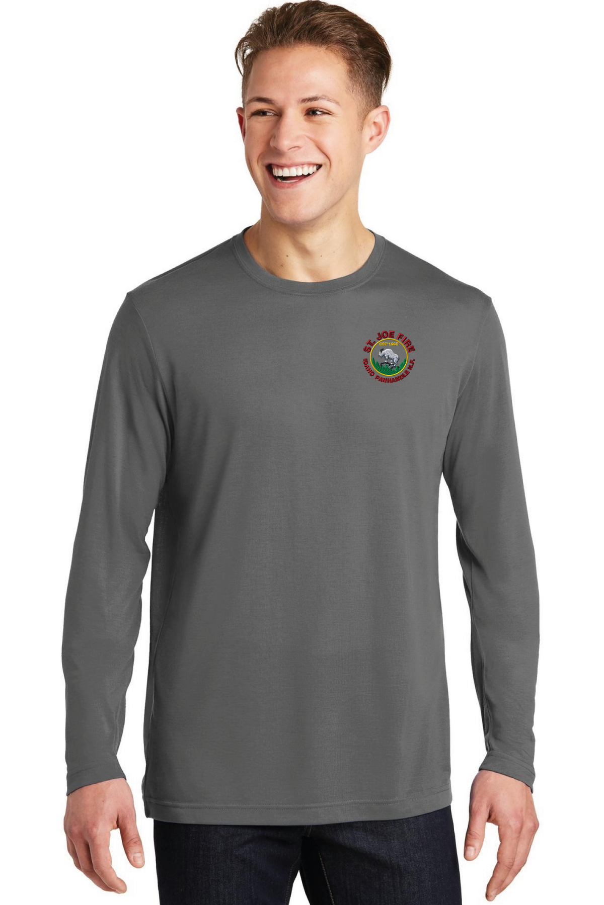 PC61LS - Port & Company - Long Sleeve Essential Tee - St. Joe Fire - Logowear Store - Embroidery - #29319