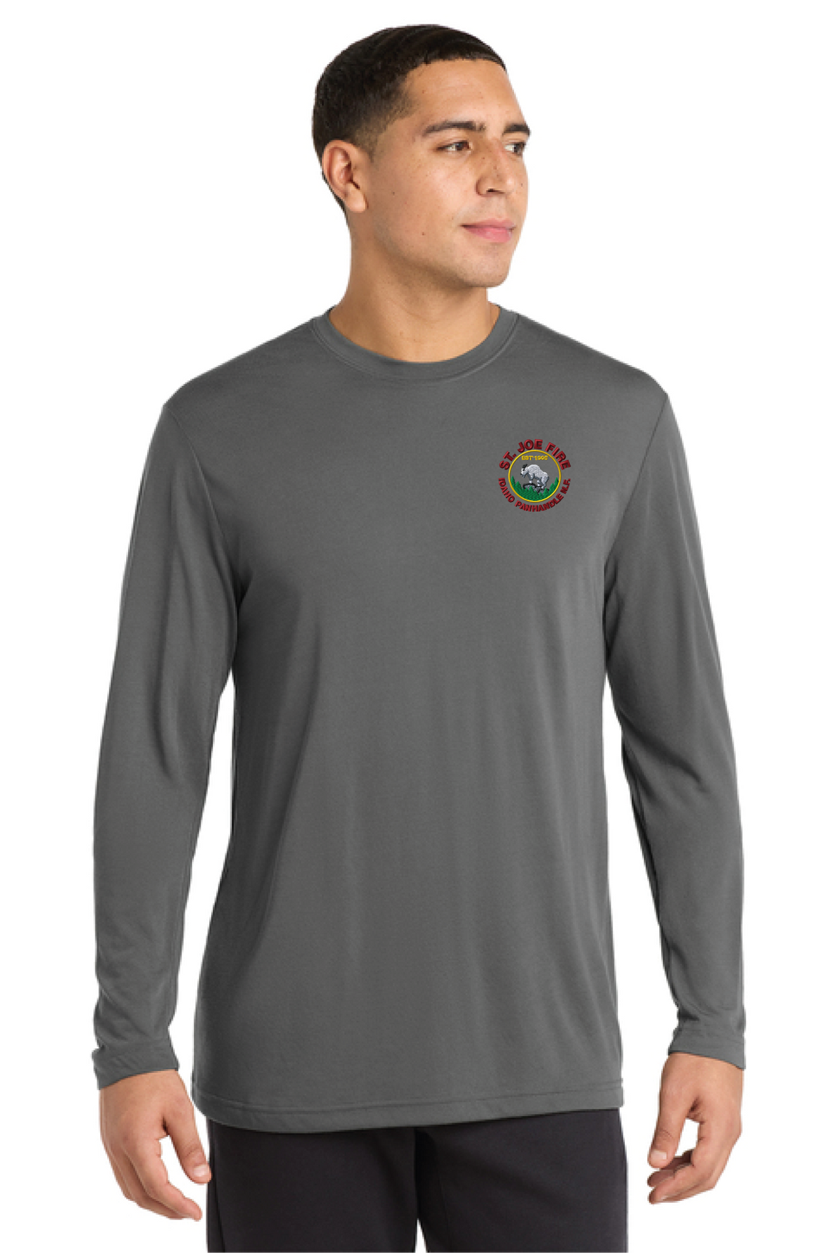 ST450LS - Sport-Tek Long Sleeve PosiCharge Competitor Cotton Touch Tee - St. Joe Fire - Logowear Store - Embroidery - #29319