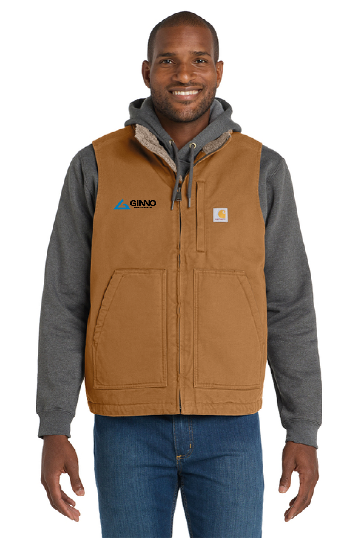 CT104277 - Carhartt Sherpa-Lined Mock Neck Vest - Ginno Construction - Company Store - Embroidery - #29362