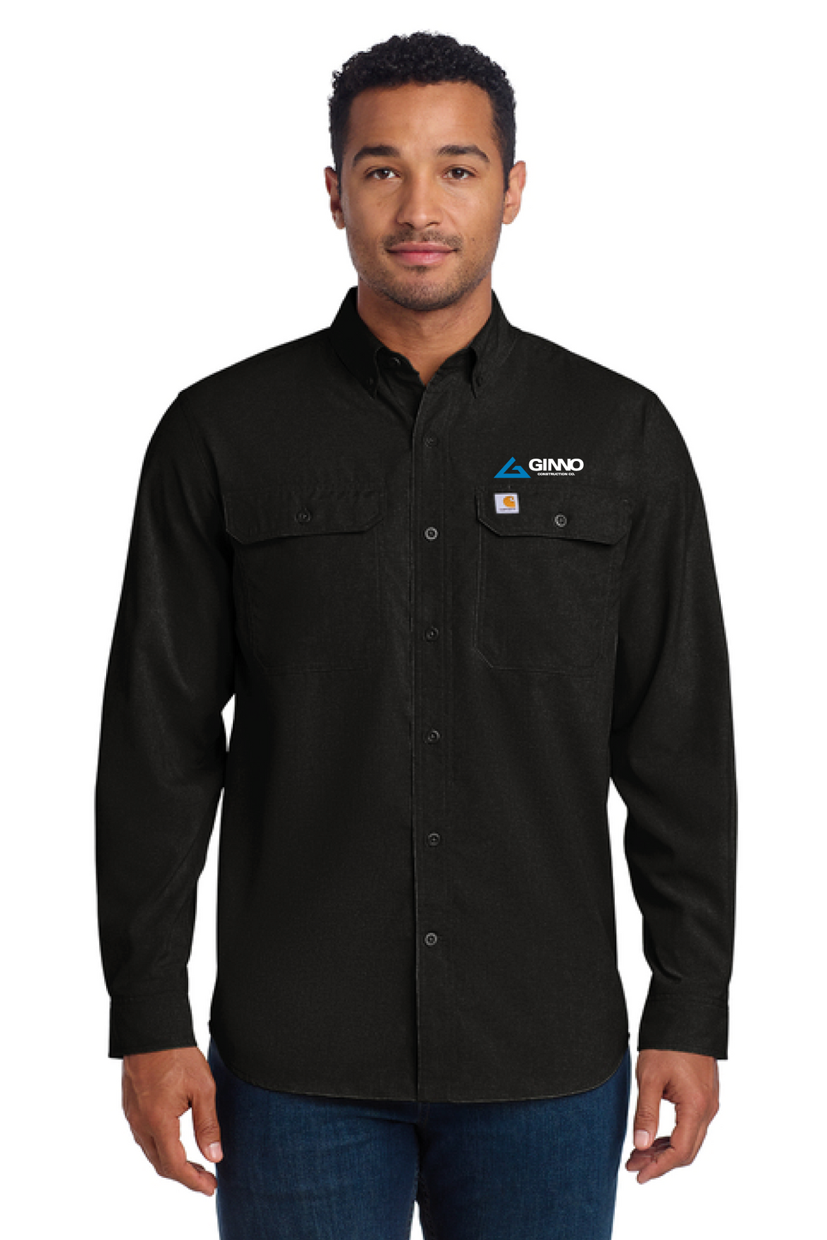 CT105291 - Carhartt Force Solid Long Sleeve Shirt - Ginno Construction - Company Store - Embroidery - #29362