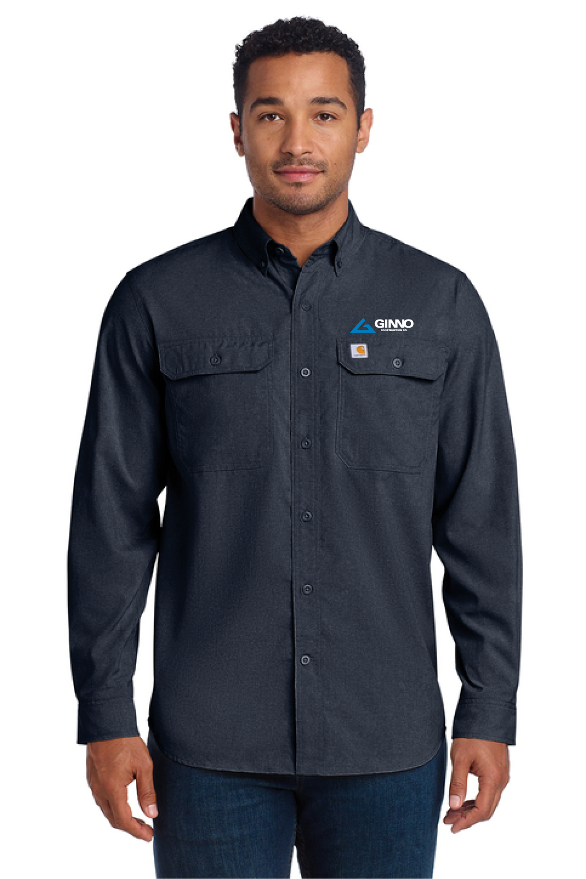CT105291 - Carhartt Force Solid Long Sleeve Shirt - Ginno Construction - Company Store - Embroidery - #29362