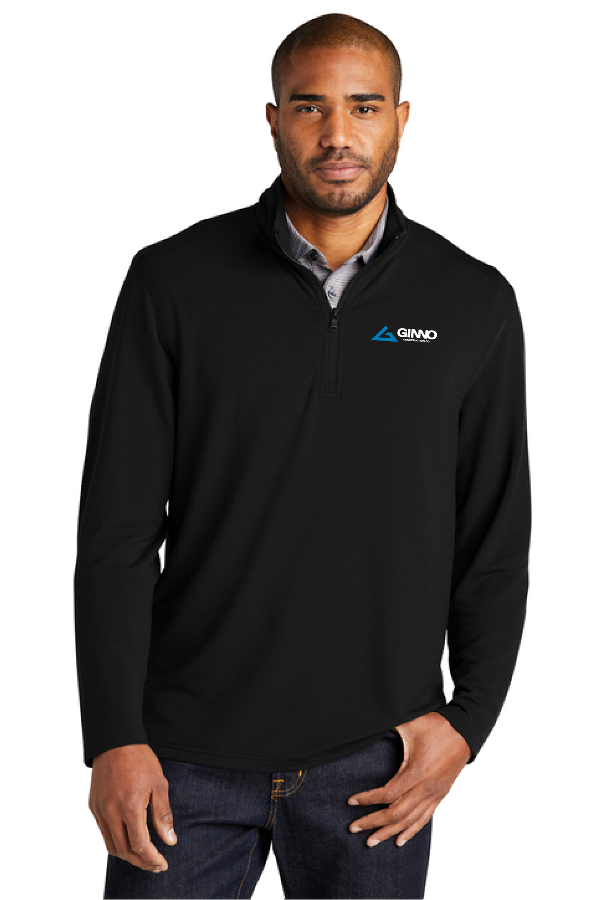 K825 - Port Authority Microterry 1/4-Zip Pullover - Ginno Construction - Company Store - Embroidery - #29362
