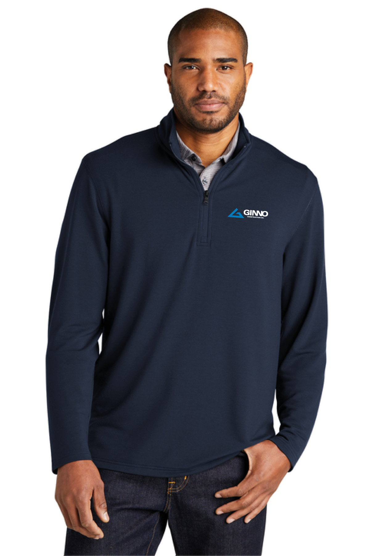 K825 - Port Authority Microterry 1/4-Zip Pullover - Ginno Construction - Company Store - Embroidery - #29362