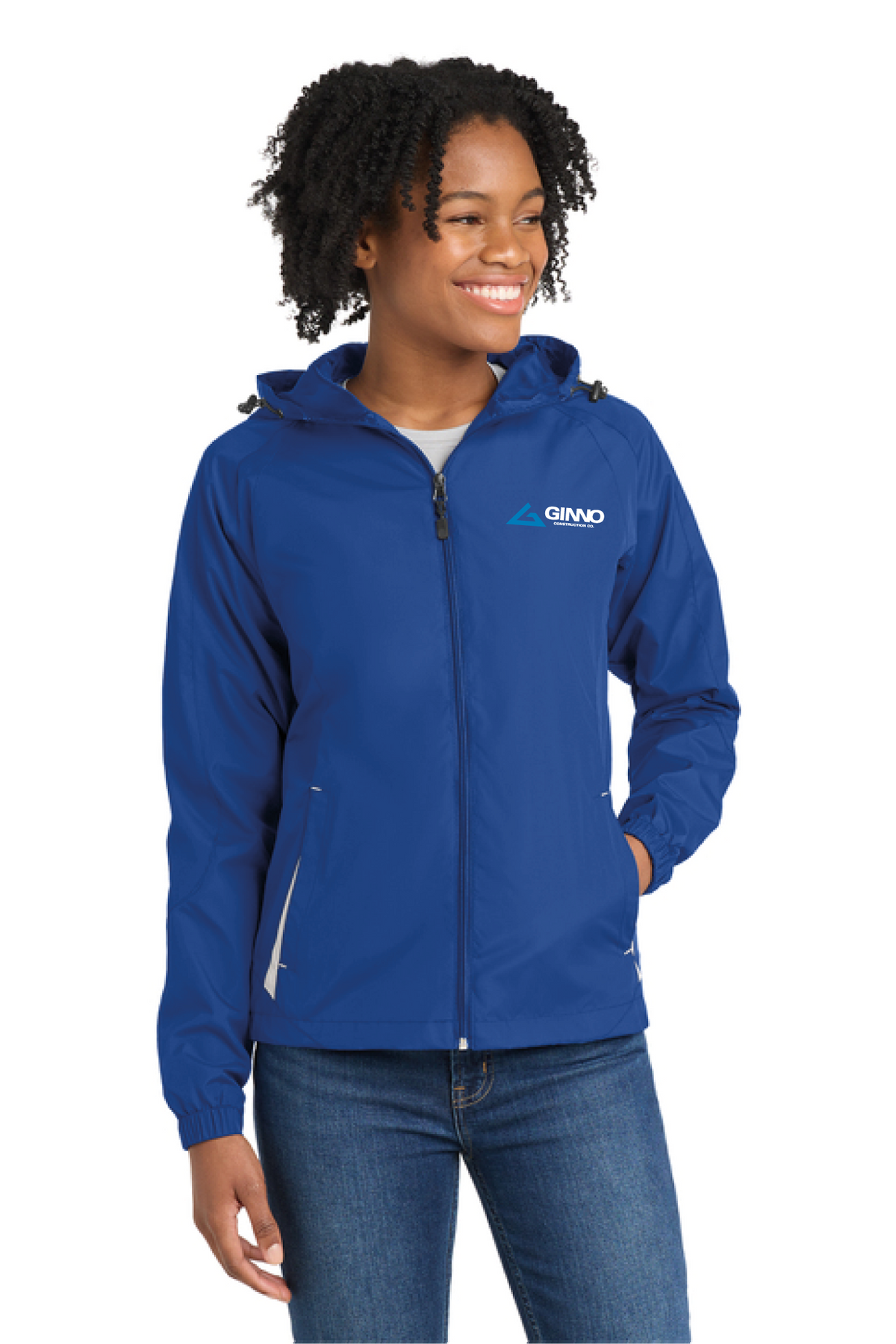 LST76 -  Sport-Tek Women's Colorblock Hooded Raglan Jacket - Ginno Construction - Company Store - Embroidery - #29362