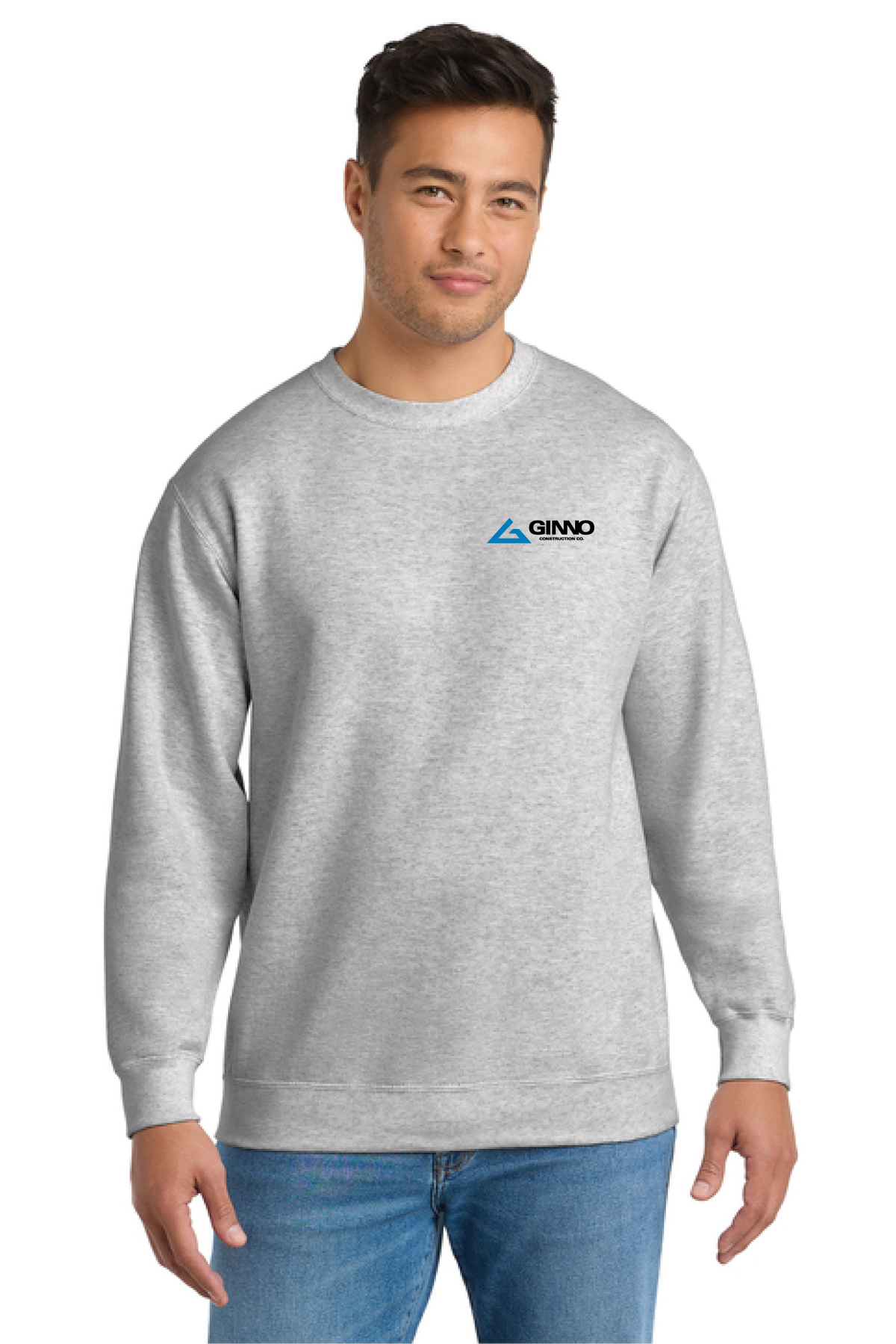 PC90 - Port & Co Essential Fleece Crewneck Sweatshirt - Ginno Construction - Company Store - Embroidery - #29362