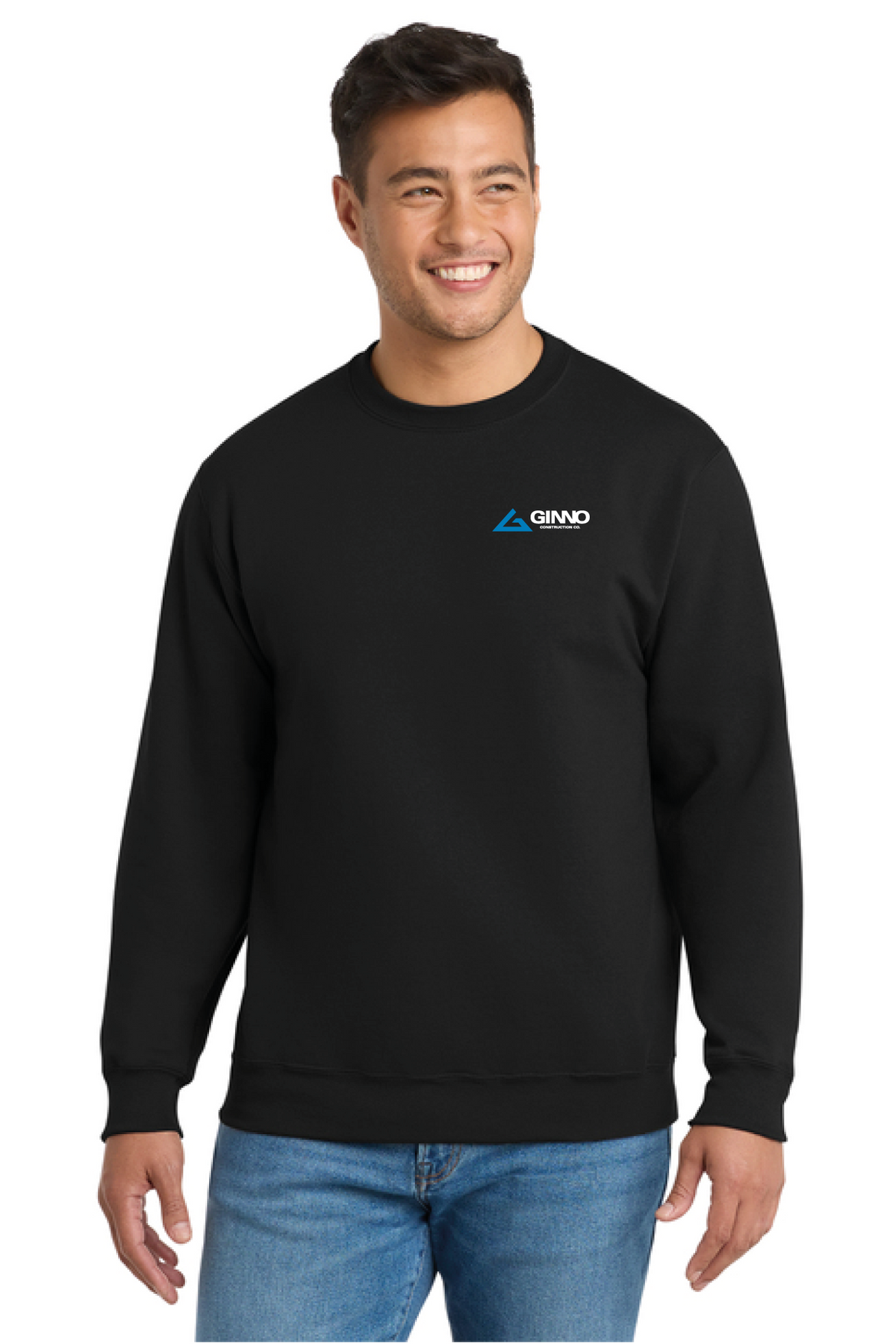 PC90 - Port & Co Essential Fleece Crewneck Sweatshirt - Ginno Construction - Company Store - Embroidery - #29362