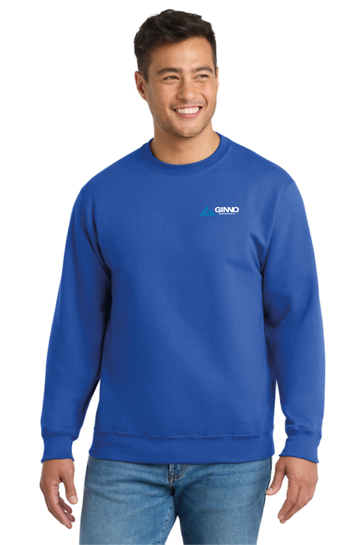 PC90 - Port & Co Essential Fleece Crewneck Sweatshirt - Ginno Construction - Company Store - Embroidery - #29362