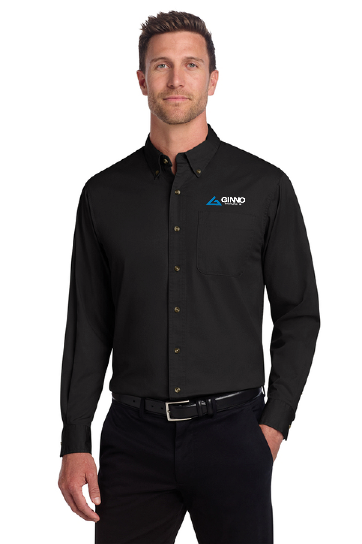 S600T - Port Authority Long Sleeve Twill Shirt - Ginno Construction - Company Store - Embroidery - #29362