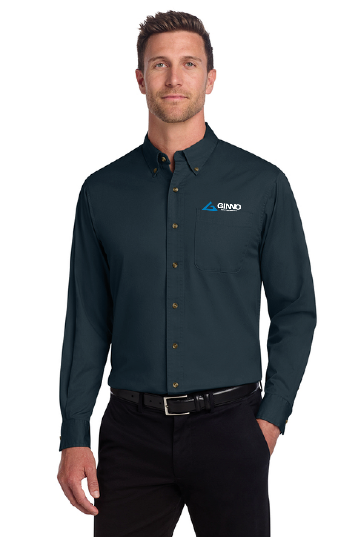 S600T - Port Authority Long Sleeve Twill Shirt - Ginno Construction - Company Store - Embroidery - #29362