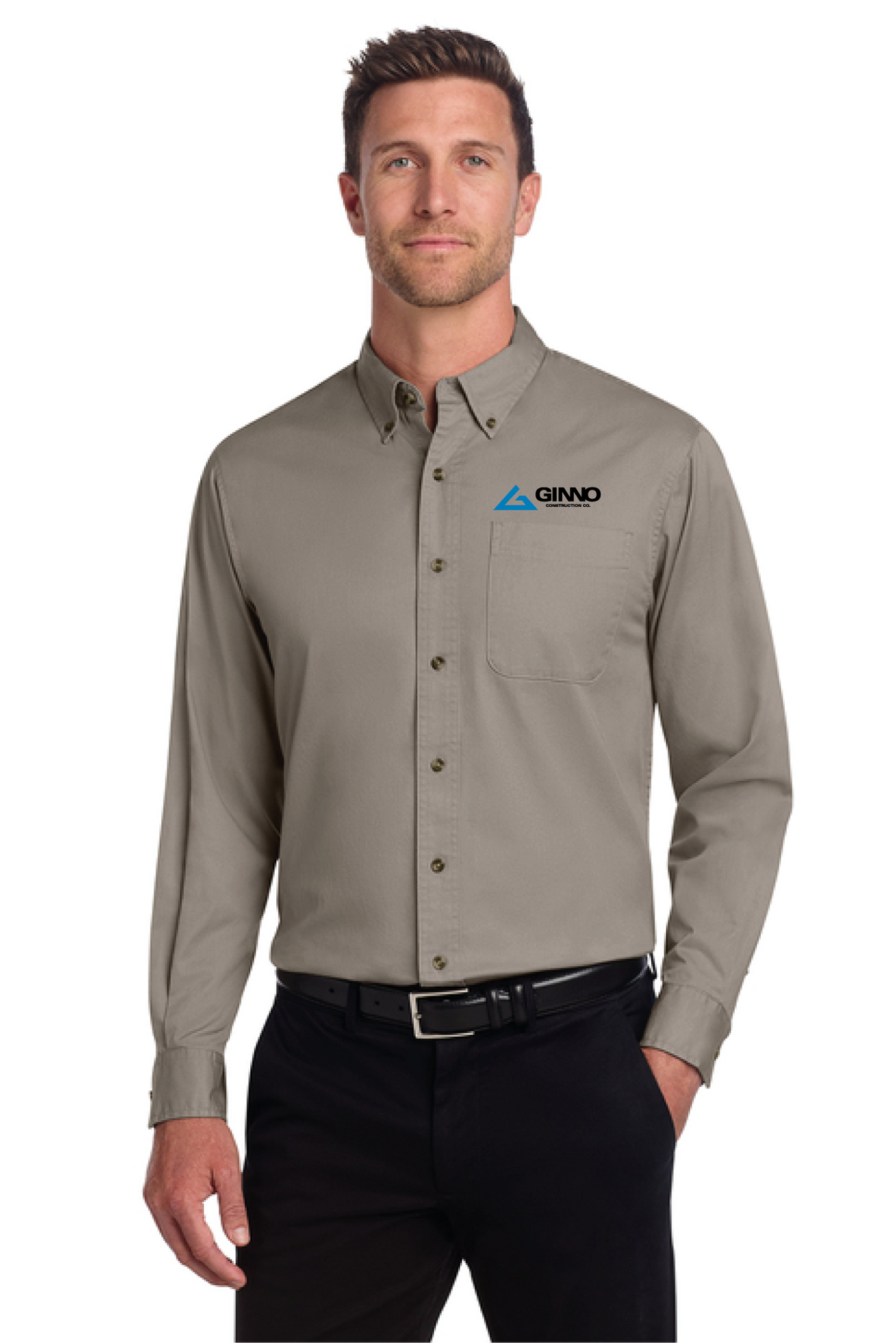 S600T - Port Authority Long Sleeve Twill Shirt - Ginno Construction - Company Store - Embroidery - #29362