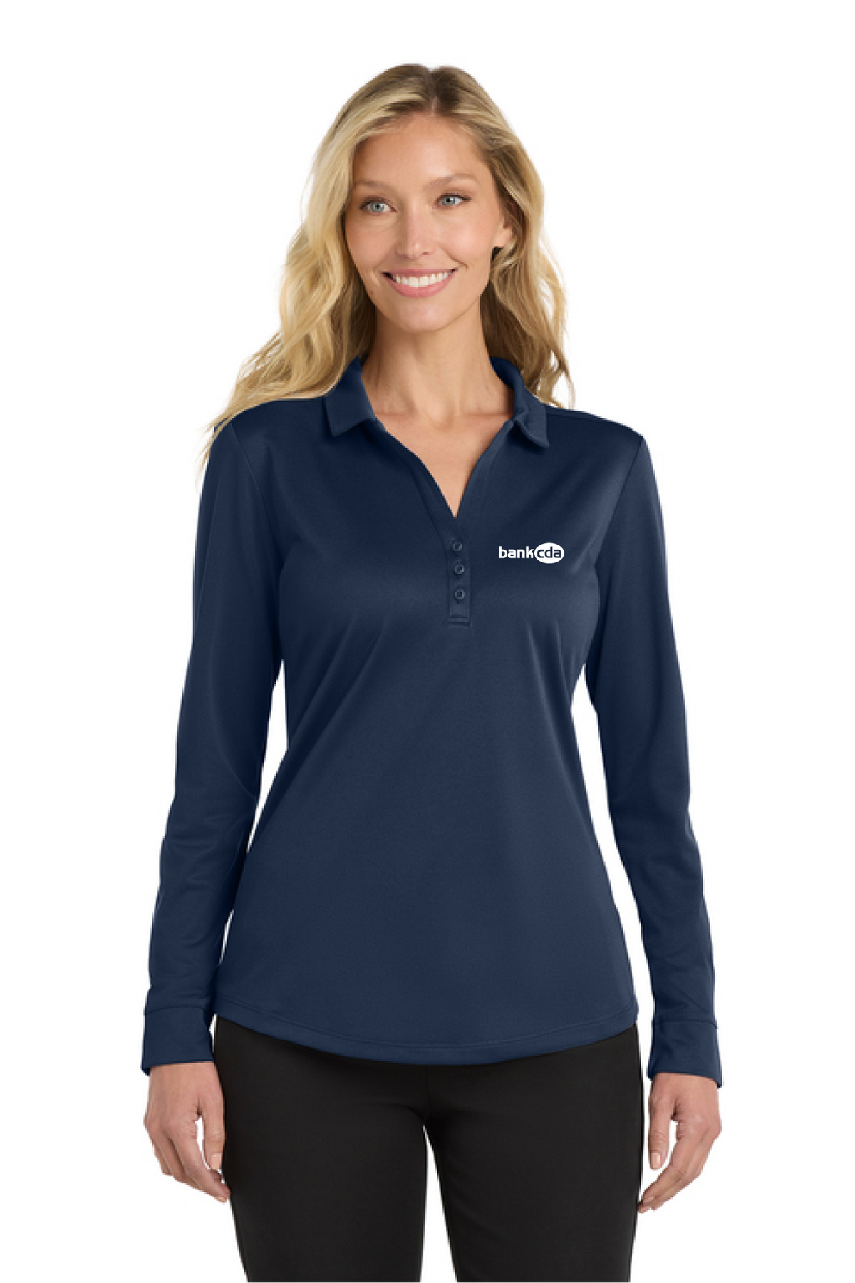 L540LS - Port Authority Women's Silk Touch Performance Long Sleeve Polo - BankCDA - Logowear Store - Embroidery - #29162