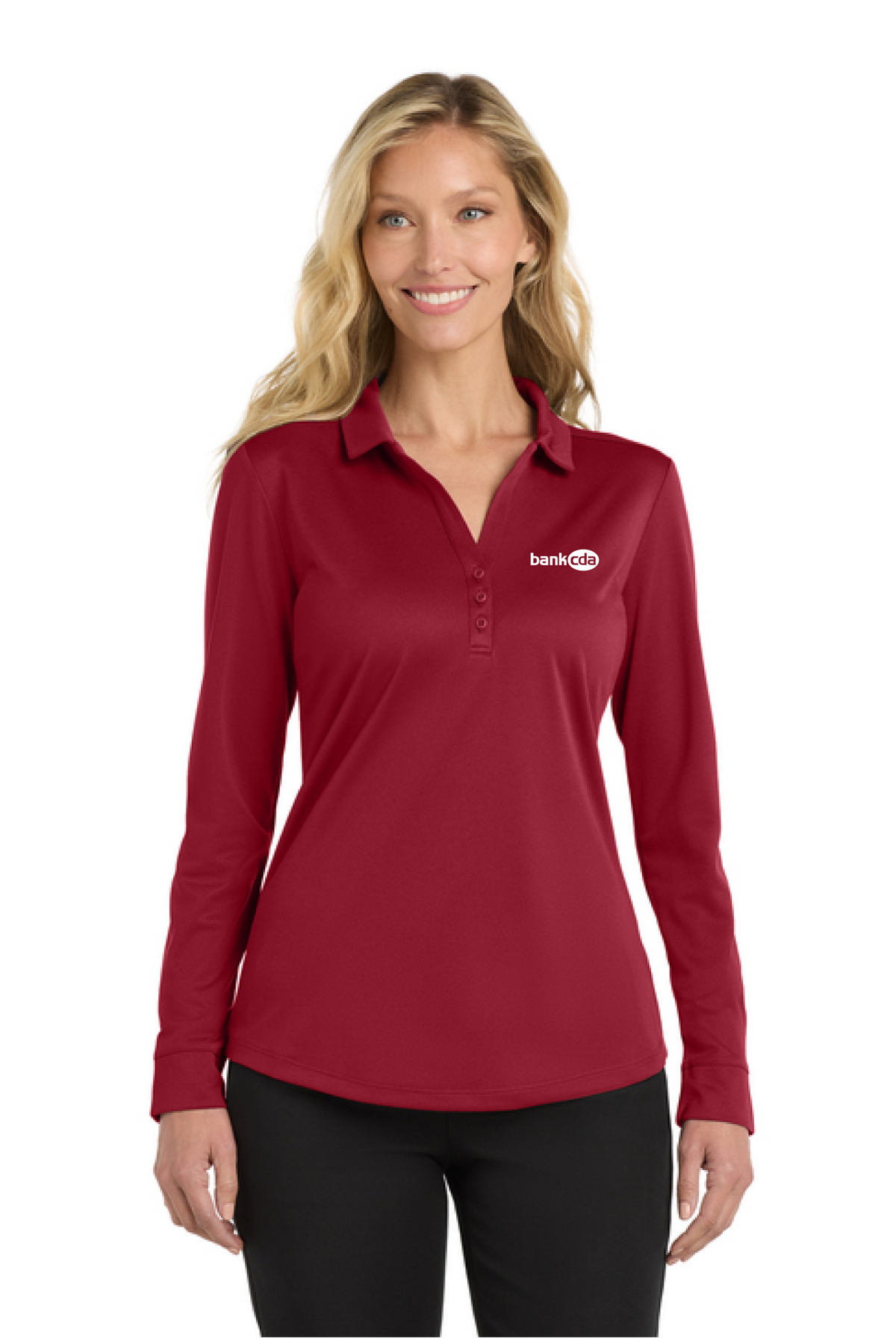 L540LS - Port Authority Women's Silk Touch Performance Long Sleeve Polo - BankCDA - Logowear Store - Embroidery - #29162