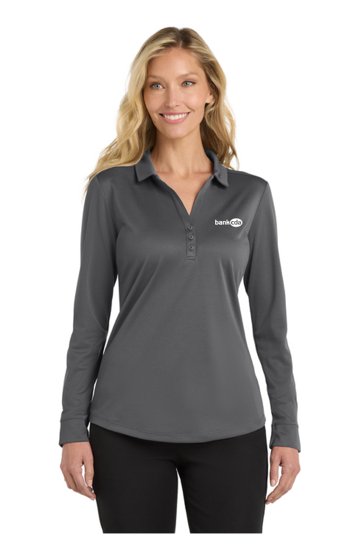 L540LS - Port Authority Women's Silk Touch Performance Long Sleeve Polo - BankCDA - Logowear Store - Embroidery - #29162