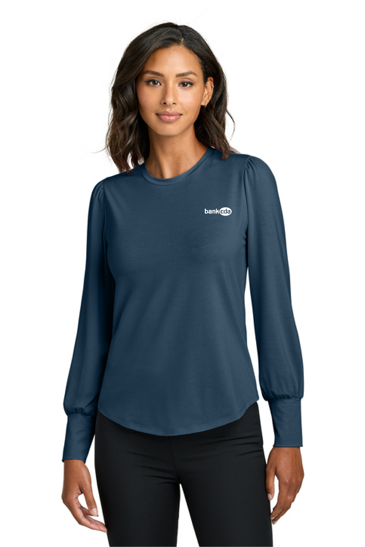 MM1019 - Mercer+Mettle Women's Stretch Jersey Long Sleeve Blouson Top - BankCDA - Logowear Store - Embroidery - #29162