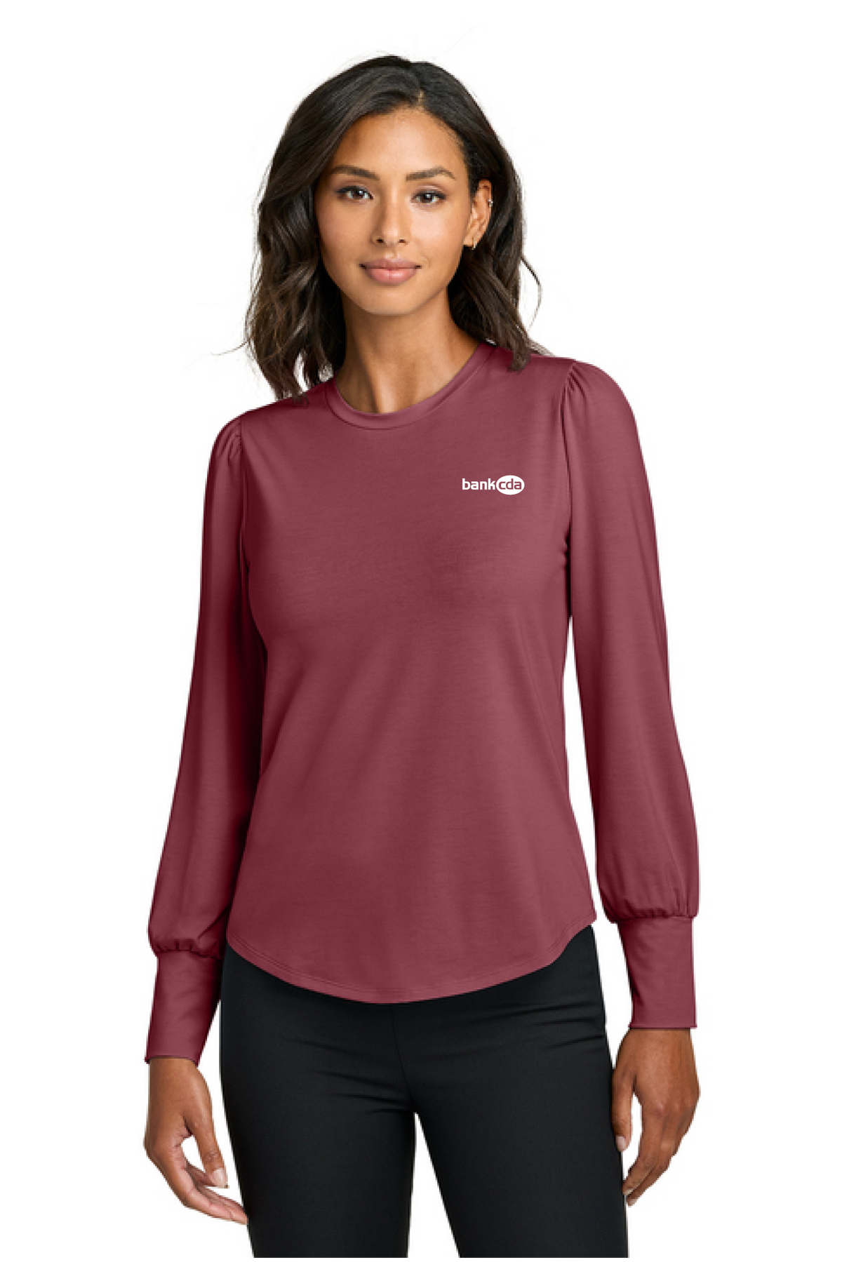 MM1019 - Mercer+Mettle Women's Stretch Jersey Long Sleeve Blouson Top - BankCDA - Logowear Store - Embroidery - #29162