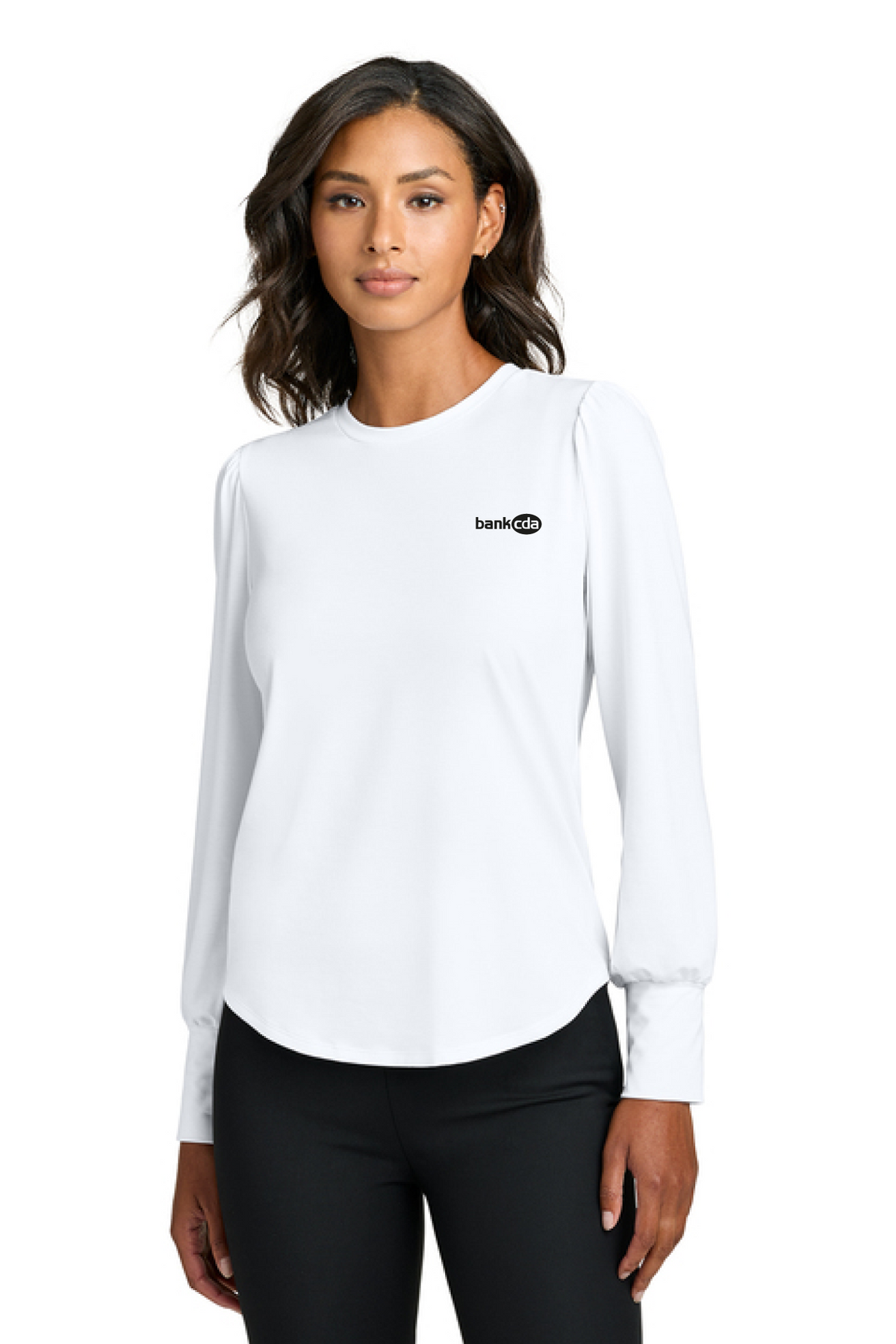 MM1019 - Mercer+Mettle Women's Stretch Jersey Long Sleeve Blouson Top - BankCDA - Logowear Store - Embroidery - #29162