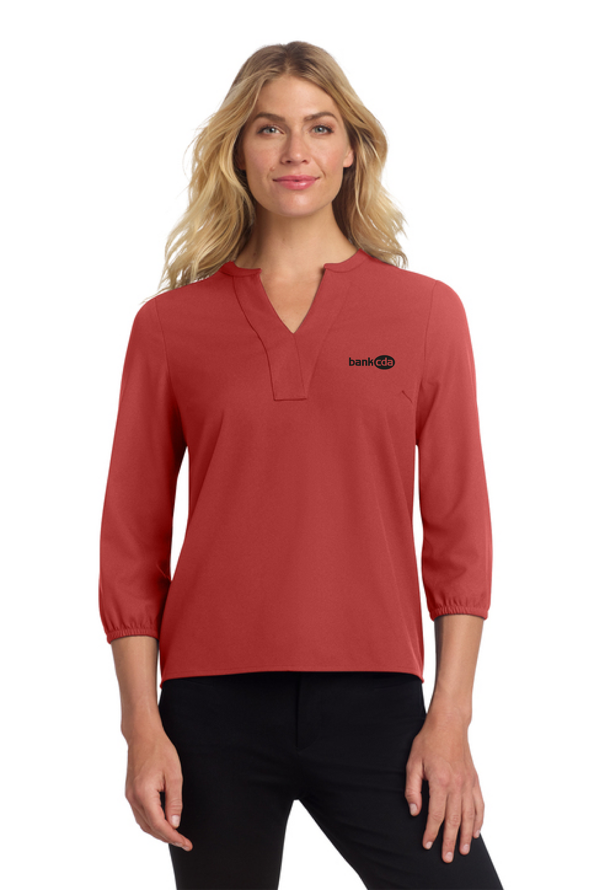 MM2011 - Mercer+Mettle Women's Stretch Crepe 3/4 -Sleeve Blouse - BankCDA - Logowear Store - Embroidery - #29162