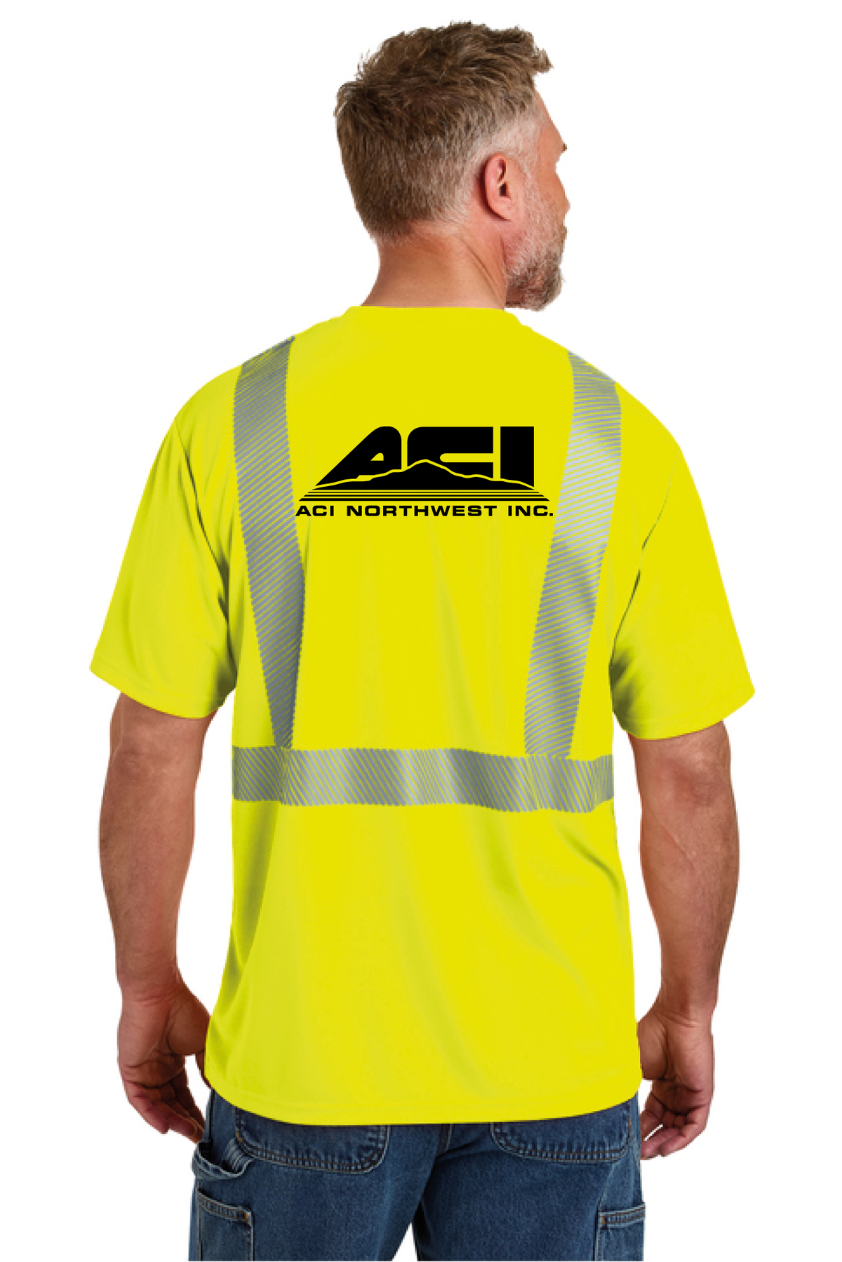 CS204 - CornerStone ANSI 107 Class 2 Segmented Tape Tee - ACI Northwest - Logowear Store - Transfer Screen Print - #29756