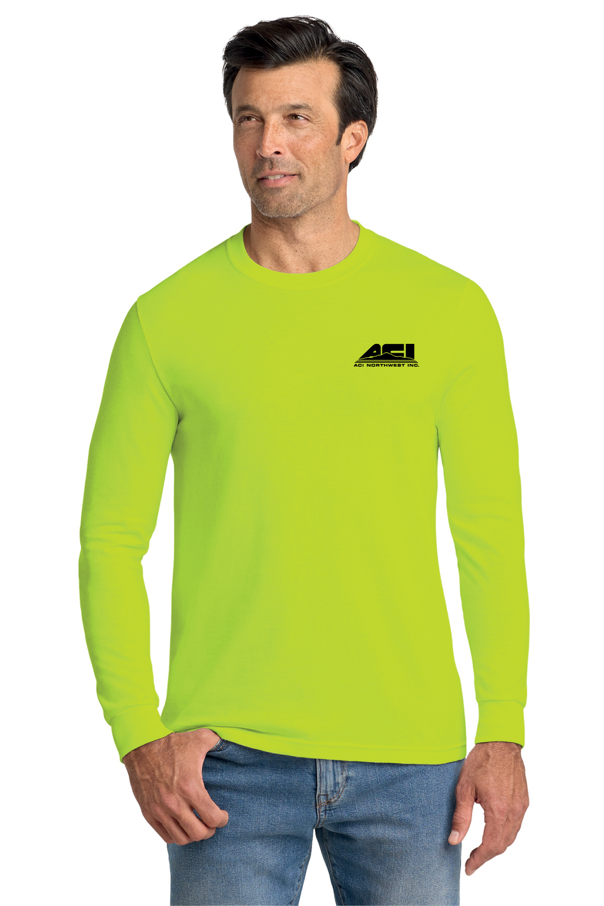 VL100LS - Volunteer Knitwear All-American Long Sleeve Tee - ACI Northwest - Logowear Store - Transfer Screen Print - #29756