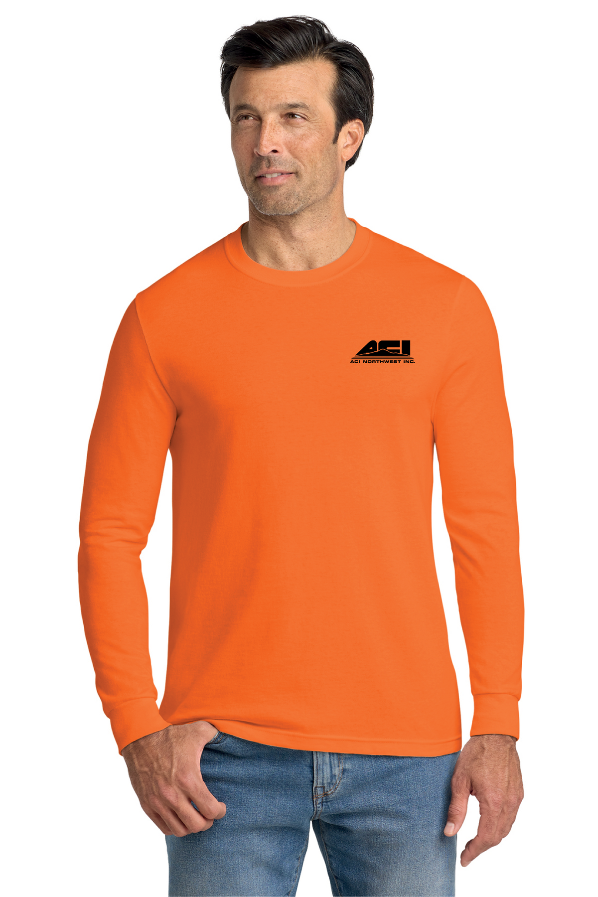 VL100LS - Volunteer Knitwear All-American Long Sleeve Tee - ACI Northwest - Logowear Store - Transfer Screen Print - #29756