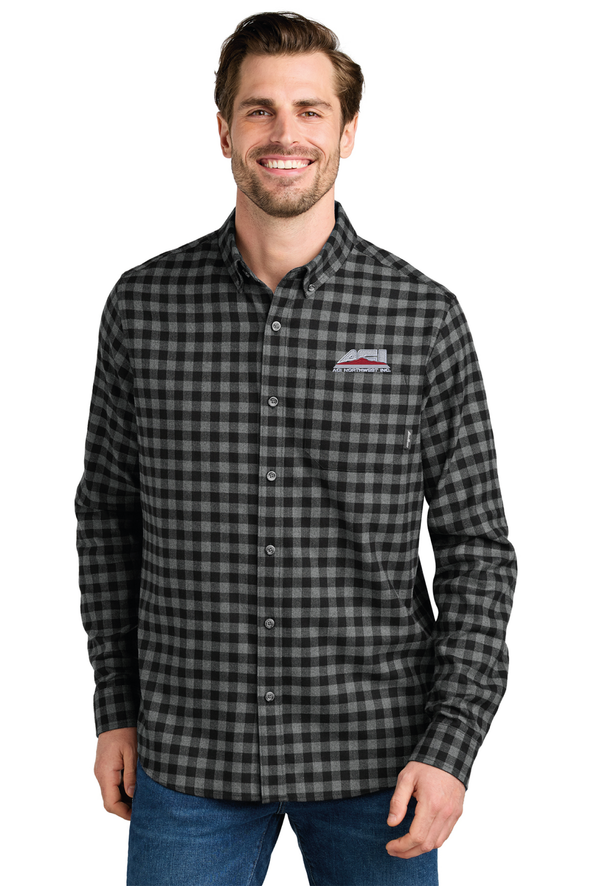 EB610 - Eddie Bauer Long Sleeve Favorite Flannel Plaid Shirt - ACI Northwest - Logowear Store - Embroidery - #29756