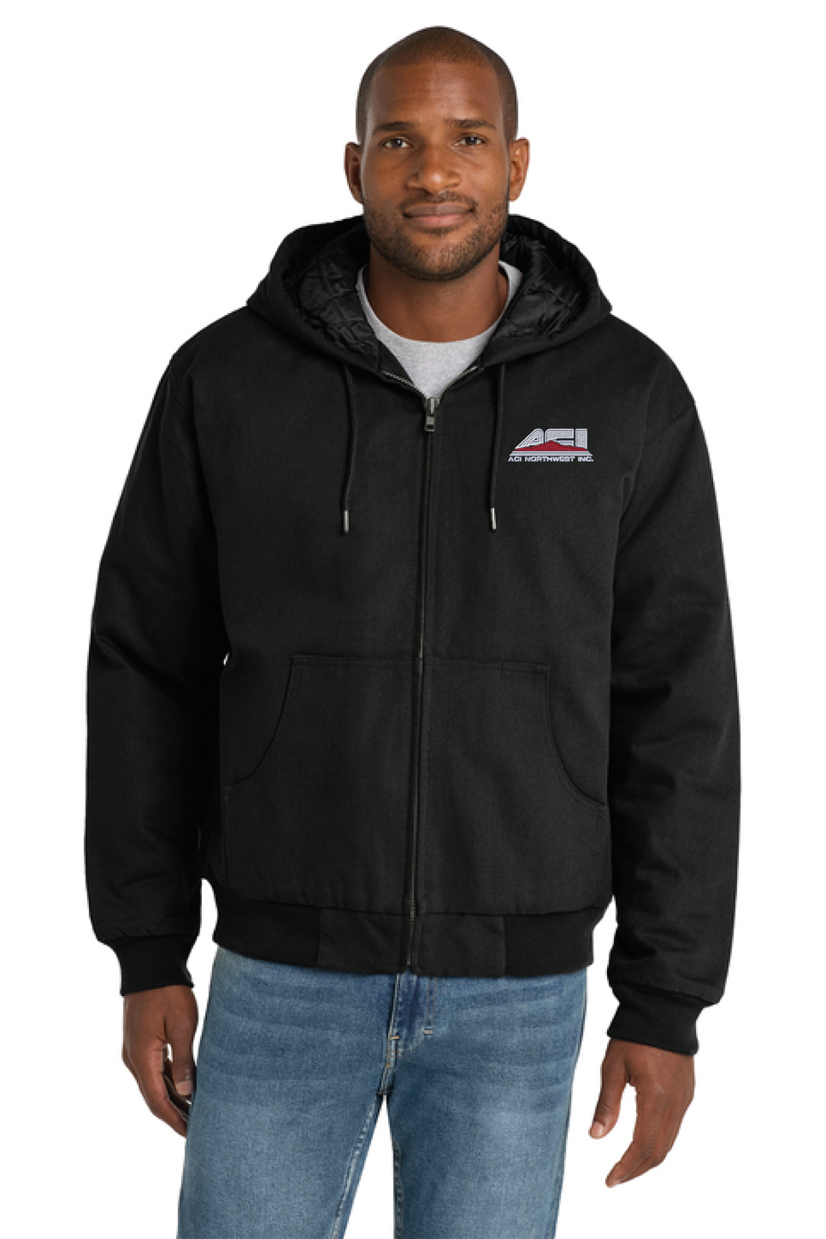J763H - CornerStone - Duck Cloth Hooded Work Jacket - ACI Northwest - Logowear Store - Embroidery - #29756