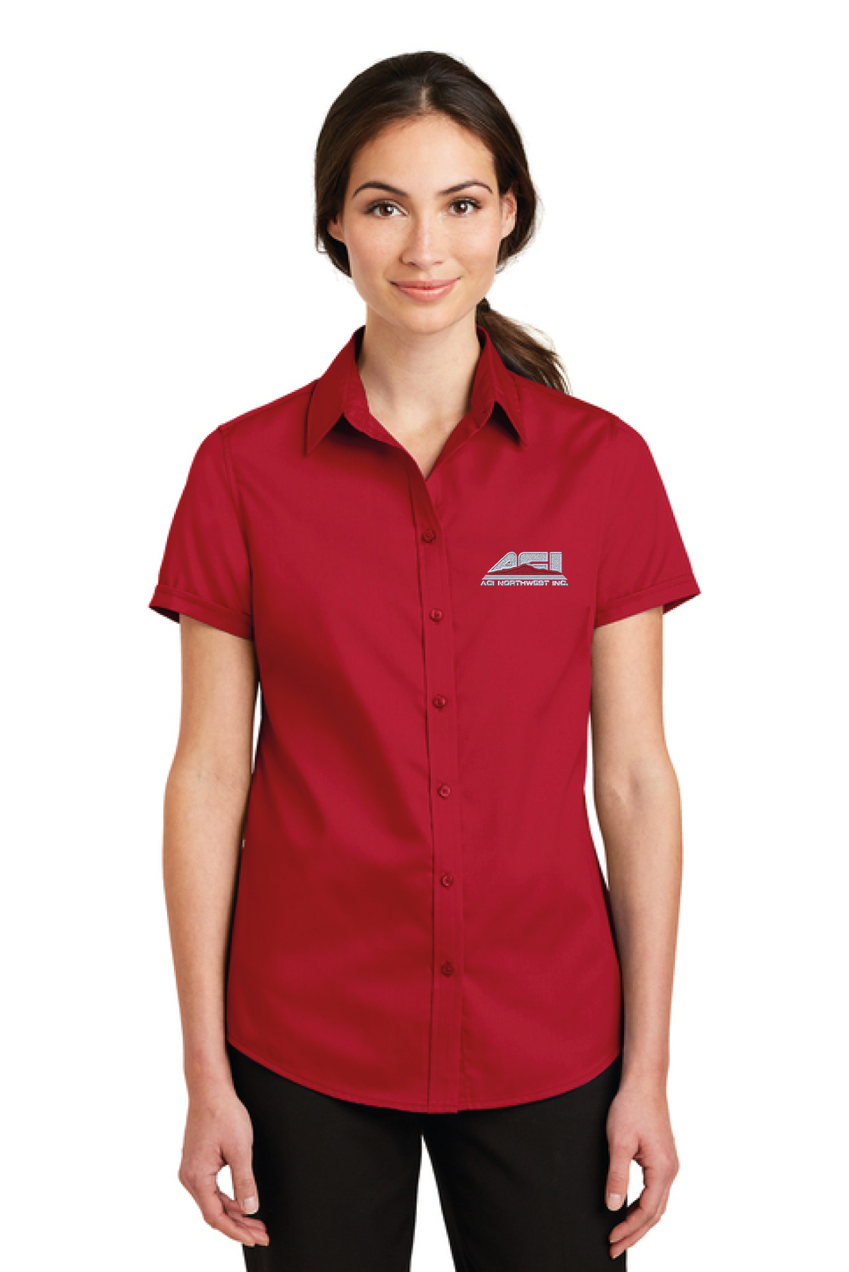 L664 - Port Authority Women's Short Sleeve SuperPro Twill Shirt - ACI Northwest - Logowear Store - Embroidery - #29756