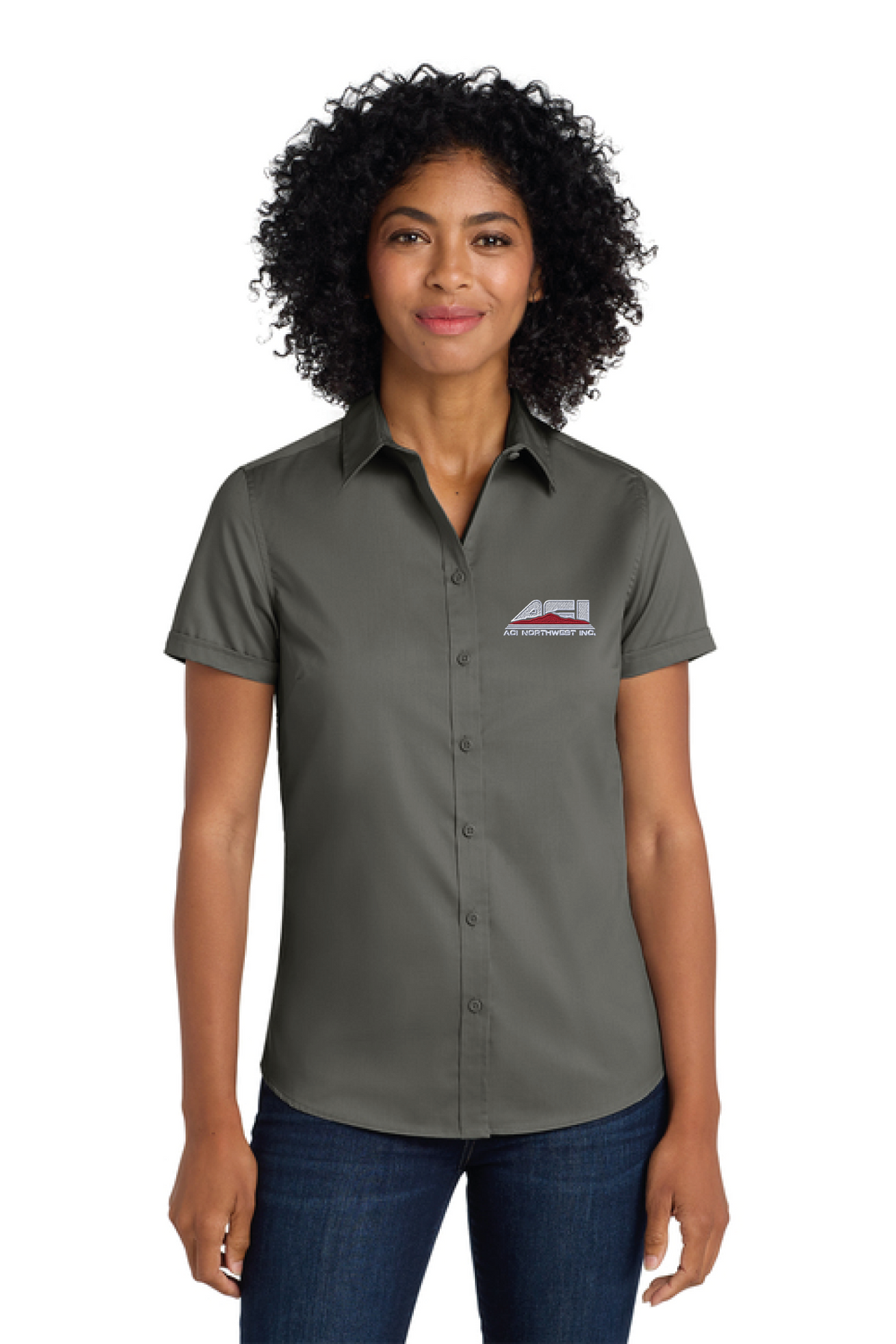 L664 - Port Authority Women's Short Sleeve SuperPro Twill Shirt - ACI Northwest - Logowear Store - Embroidery - #29756