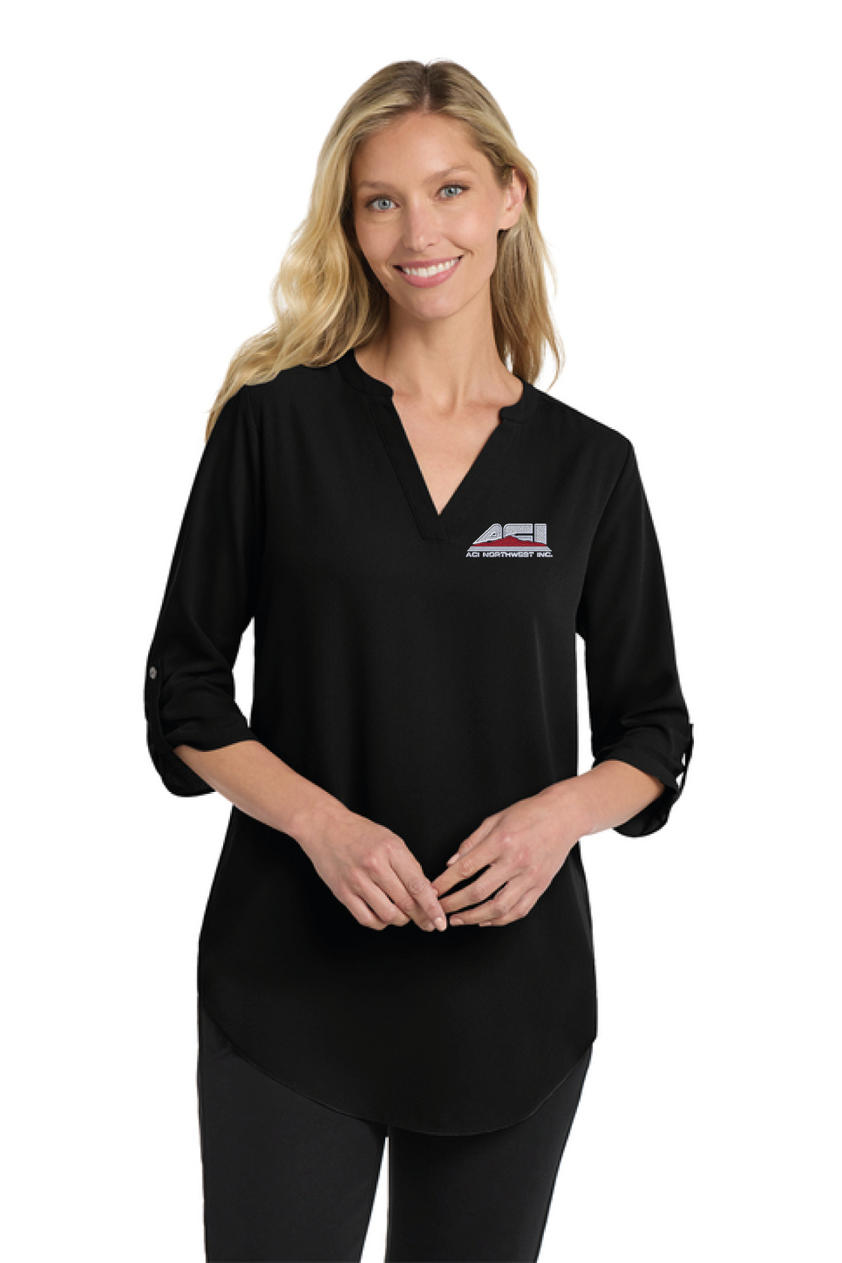 LW701 - Port Authority Women's 3/4-Sleeve Tunic Blouse - ACI Northwest - Logowear Store - Embroidery - #29756