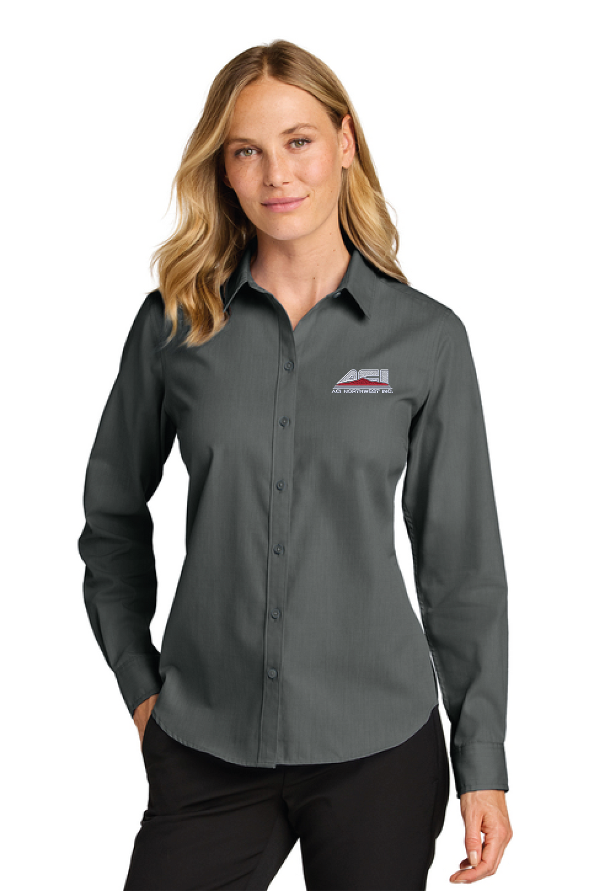 LW816 - Port Authority Women's Long Sleeve Nailhead Easy Care Shirt - ACI Northwest - Logowear Store - Embroidery - #29756