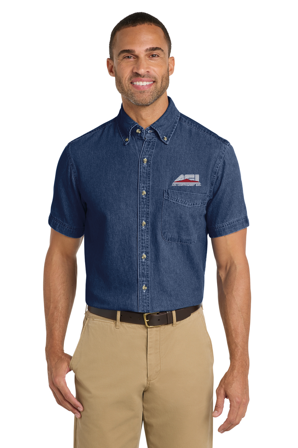 SP11 - Port & Co Short Sleeve Value Denim Shirt - ACI Northwest - Logowear Store - Embroidery - #29756
