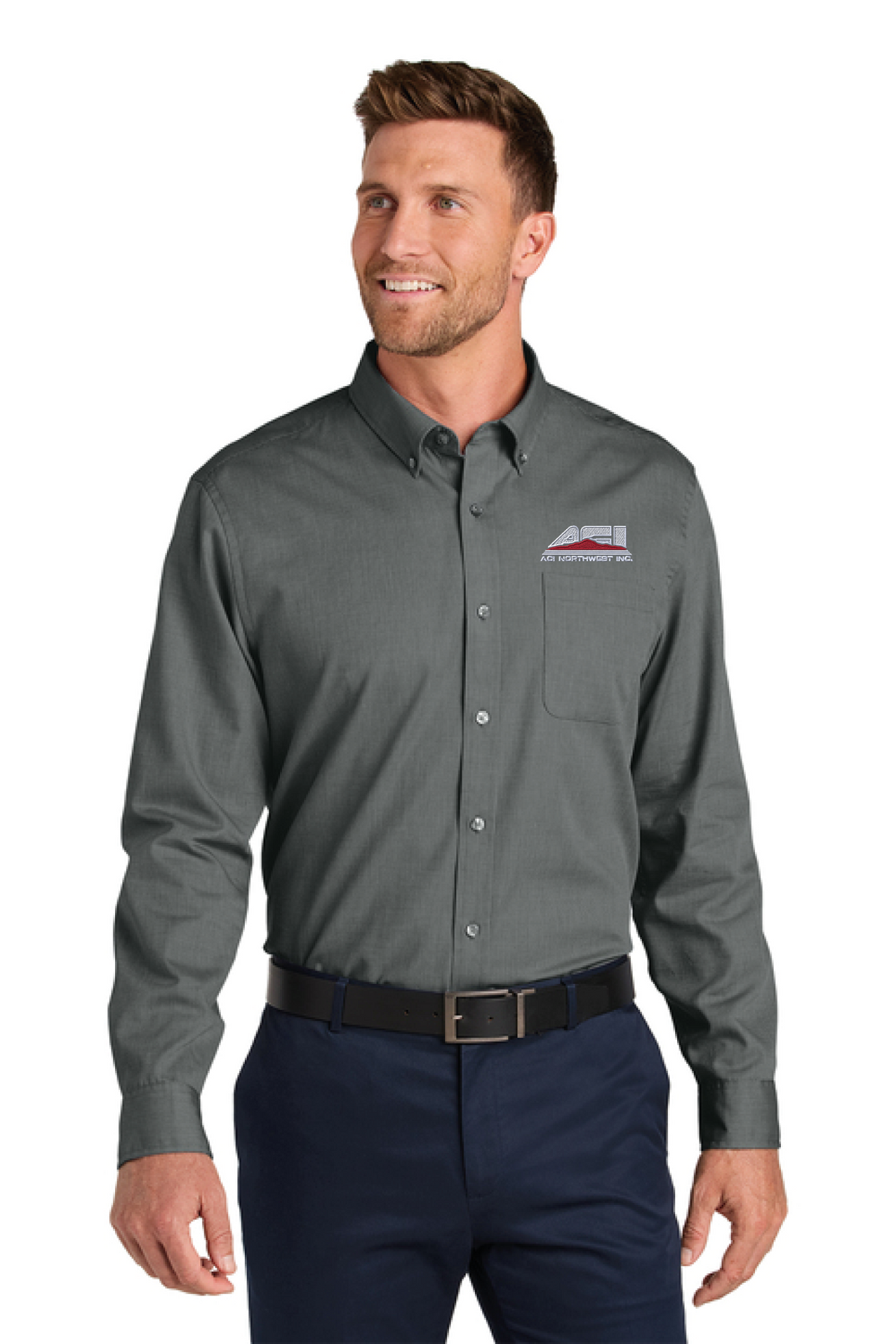 W816 - Port Authority Long Sleeve Nailhead Easy Care Shirt - ACI Northwest - Logowear Store - Embroidery - #29756