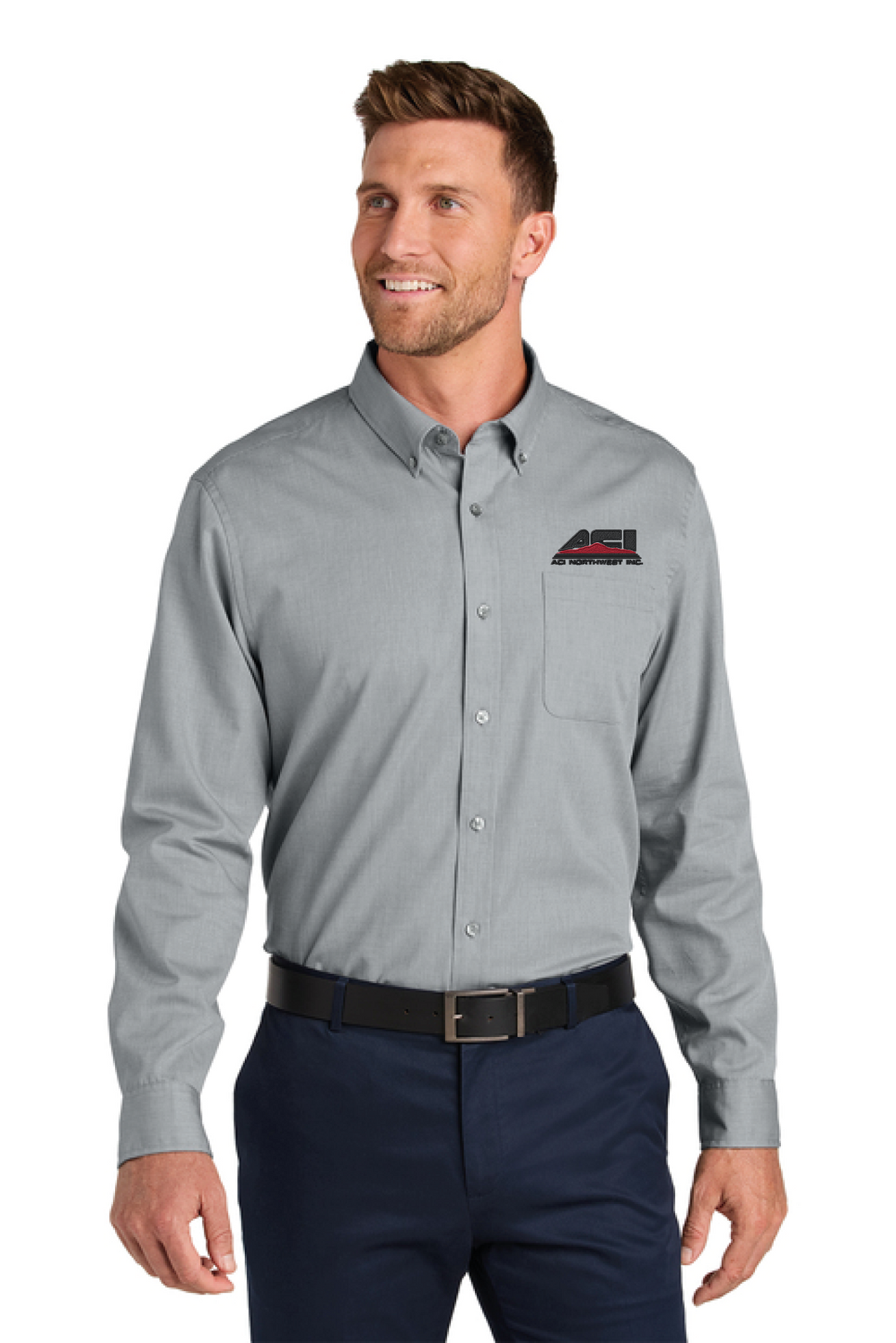 W816 - Port Authority Long Sleeve Nailhead Easy Care Shirt - ACI Northwest - Logowear Store - Embroidery - #29756