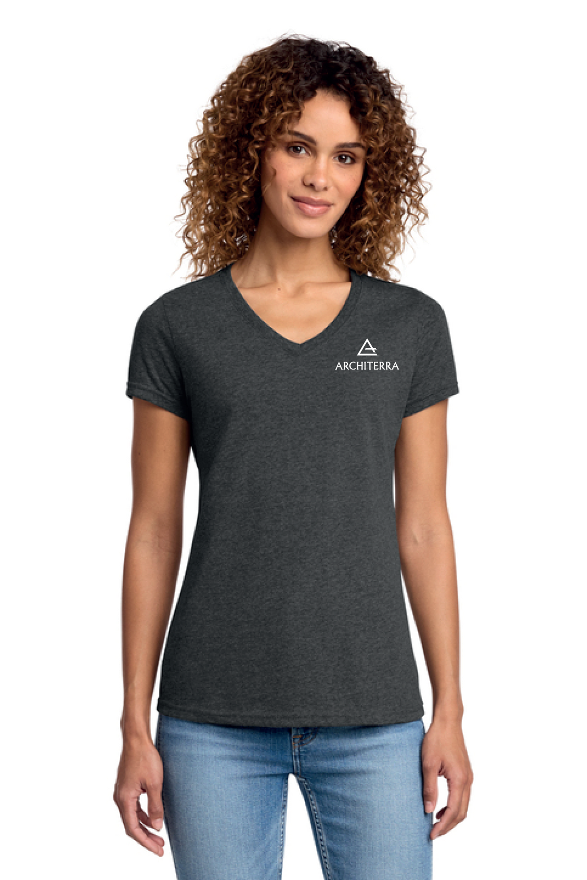 LPC455V - Port & Co Women's Fan Favorite Blend V-Neck Tee - Architerra Homes - Restock Store - Screen Print - #29789