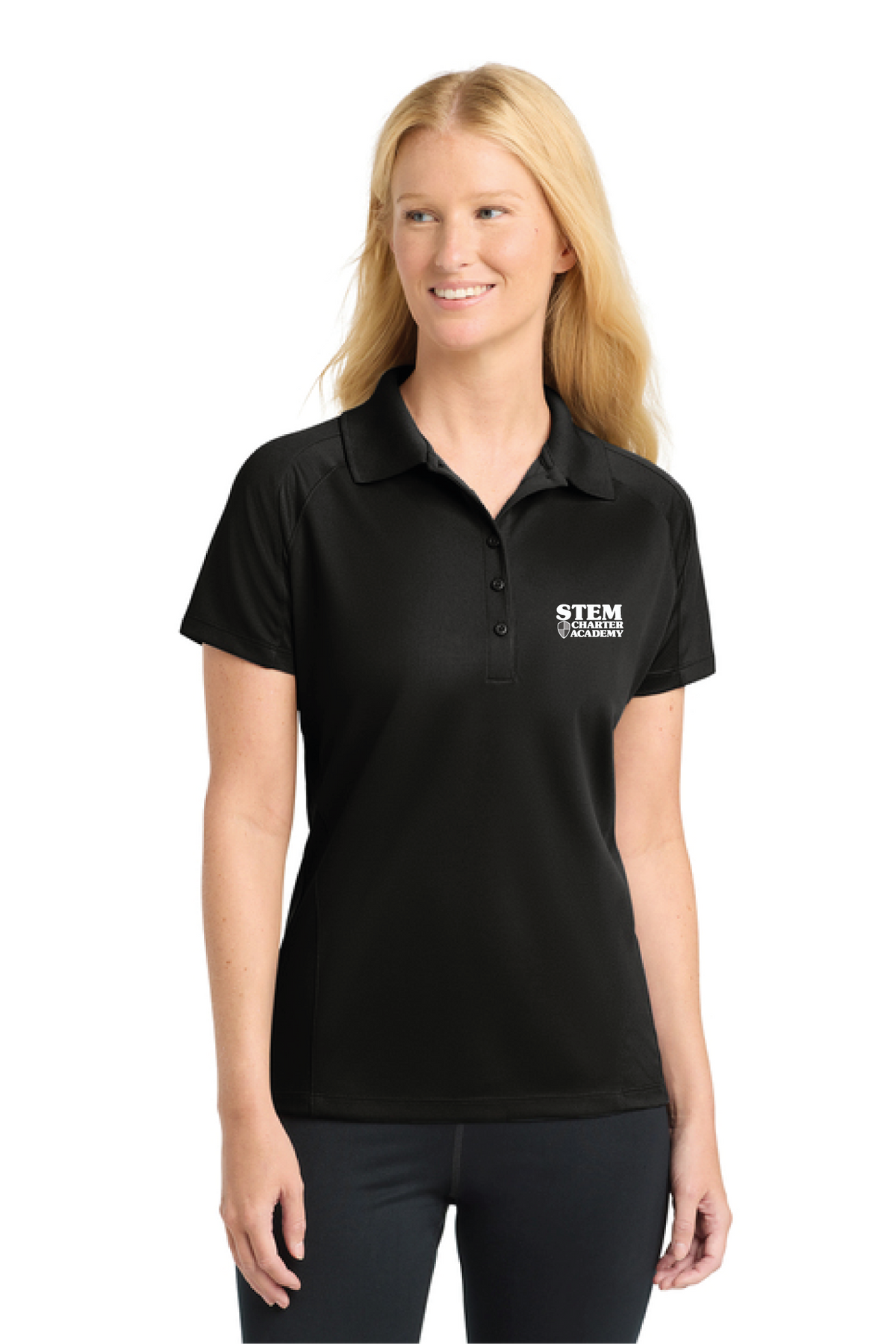 L474 - Sport-Tek Women's Dri-Mesh Pro Polo - STEM Charter Academy - Company Store - Transfer Screenprint - #29797