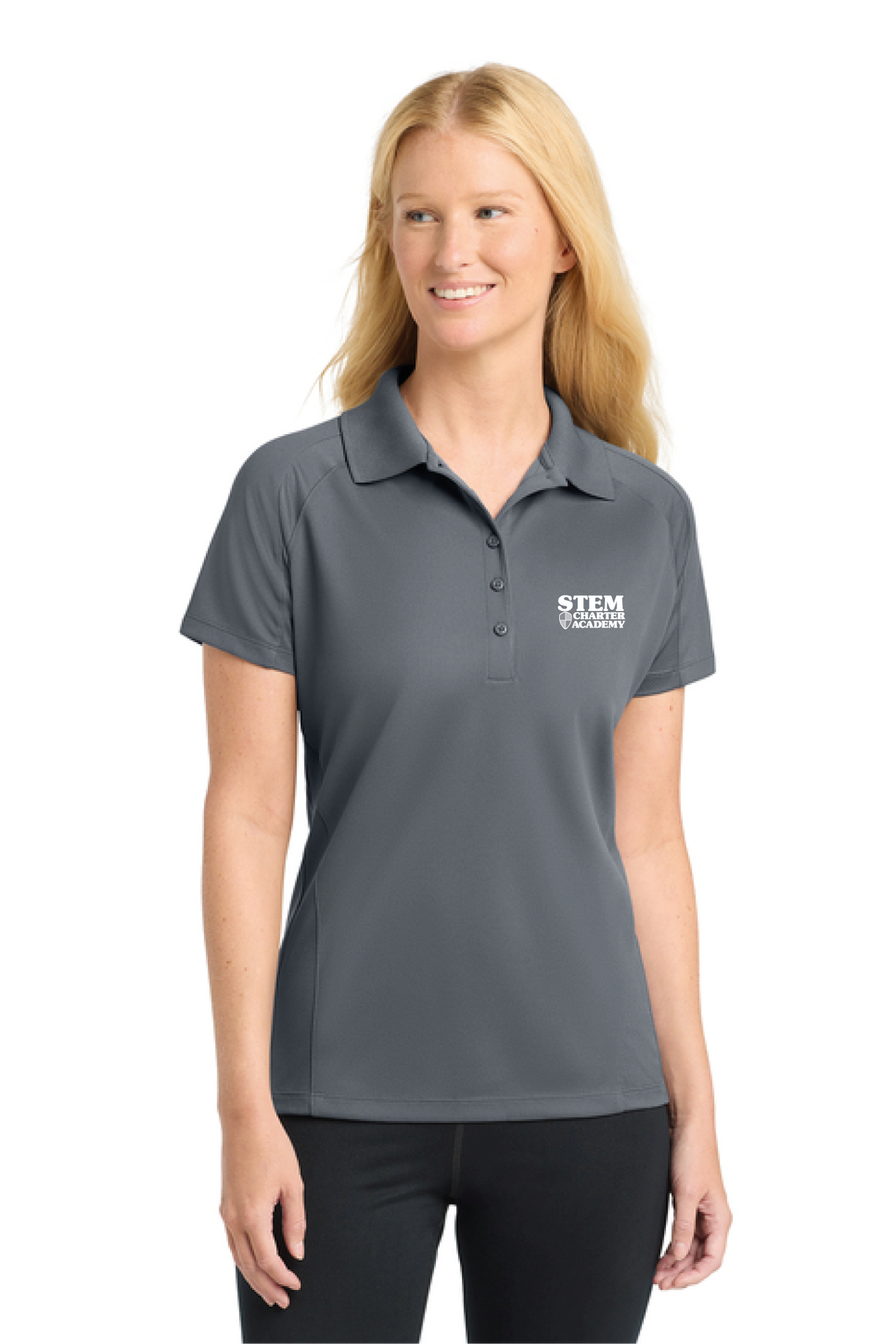 L474 - Sport-Tek Women's Dri-Mesh Pro Polo - STEM Charter Academy - Company Store - Transfer Screenprint - #29797