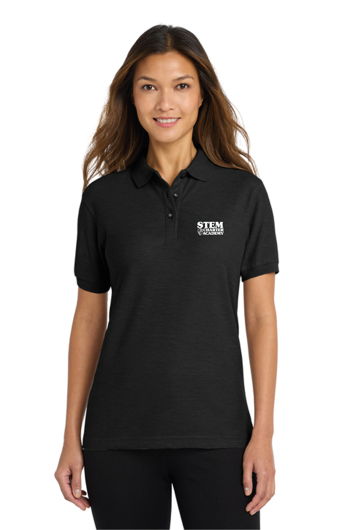 L500 - Port Authority Women's Silk Touch Polo - STEM Charter Academy - Company Store - Transfer Screenprint - #29797