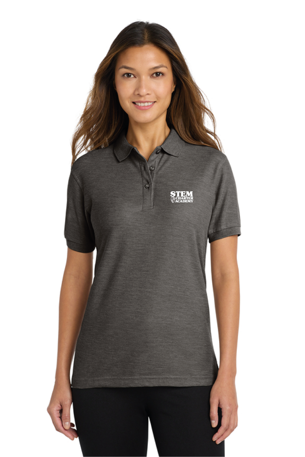 L500 - Port Authority Women's Silk Touch Polo - STEM Charter Academy - Company Store - Transfer Screenprint - #29797