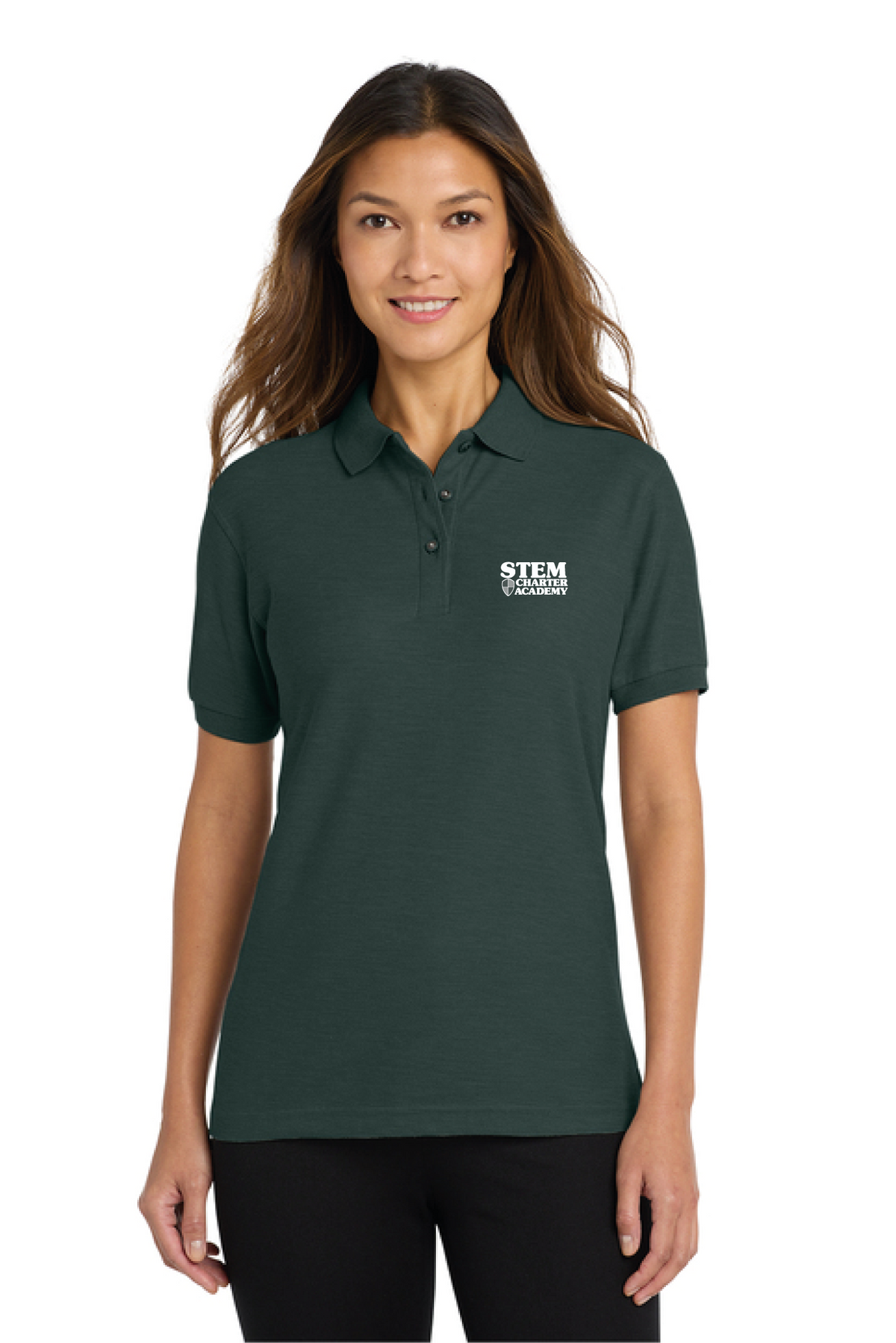 L500 - Port Authority Women's Silk Touch Polo - STEM Charter Academy - Company Store - Transfer Screenprint - #29797