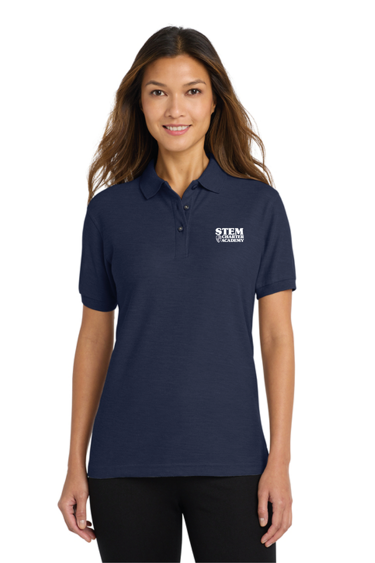 L500 - Port Authority Women's Silk Touch Polo - STEM Charter Academy - Company Store - Transfer Screenprint - #29797
