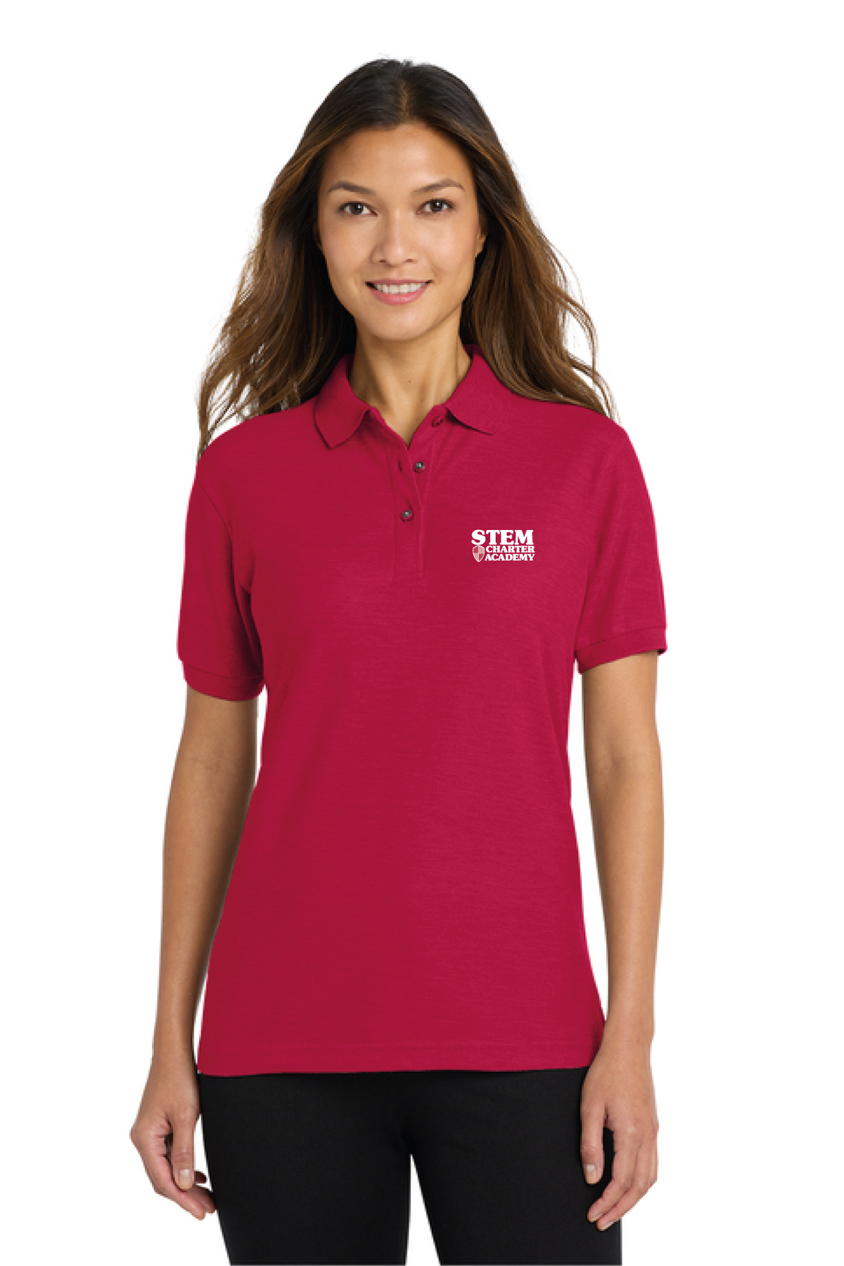 L500 - Port Authority Women's Silk Touch Polo - STEM Charter Academy - Company Store - Transfer Screenprint - #29797