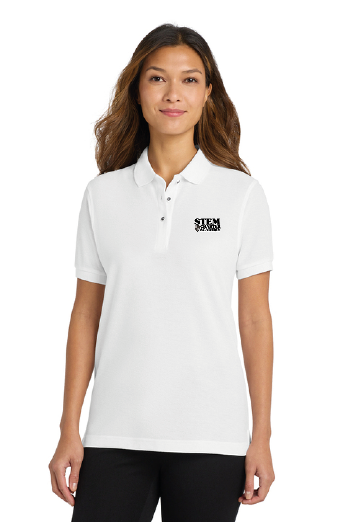 L500 - Port Authority Women's Silk Touch Polo - STEM Charter Academy - Company Store - Transfer Screenprint - #29797