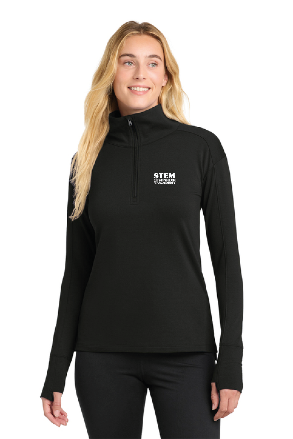 LST561 - Sport-Tek Women's Sport-Wick Flex Fleece 1/4-Zip - STEM Charter Academy - Company Store - Transfer Screenprint - #29797