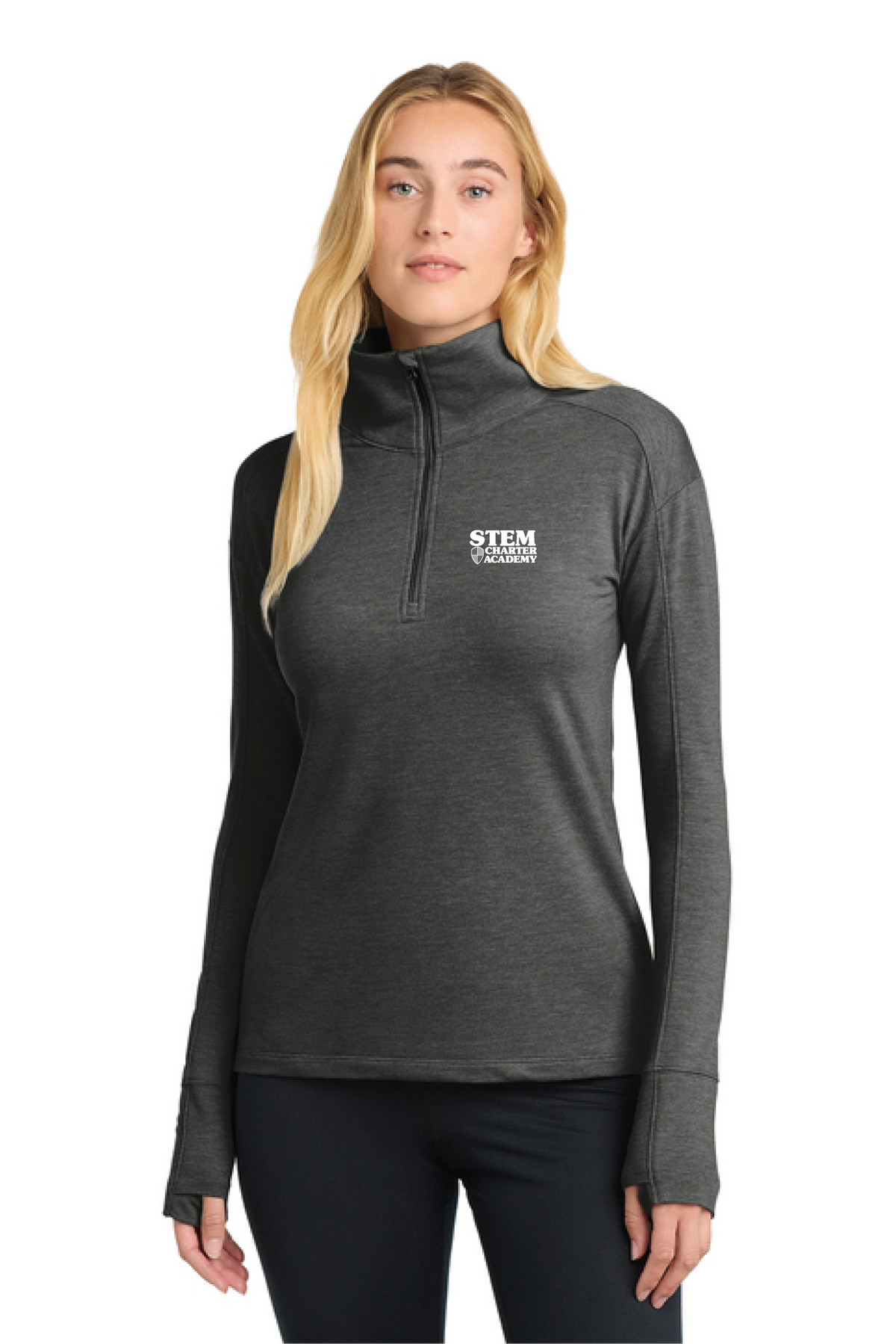 LST561 - Sport-Tek Women's Sport-Wick Flex Fleece 1/4-Zip - STEM Charter Academy - Company Store - Transfer Screenprint - #29797