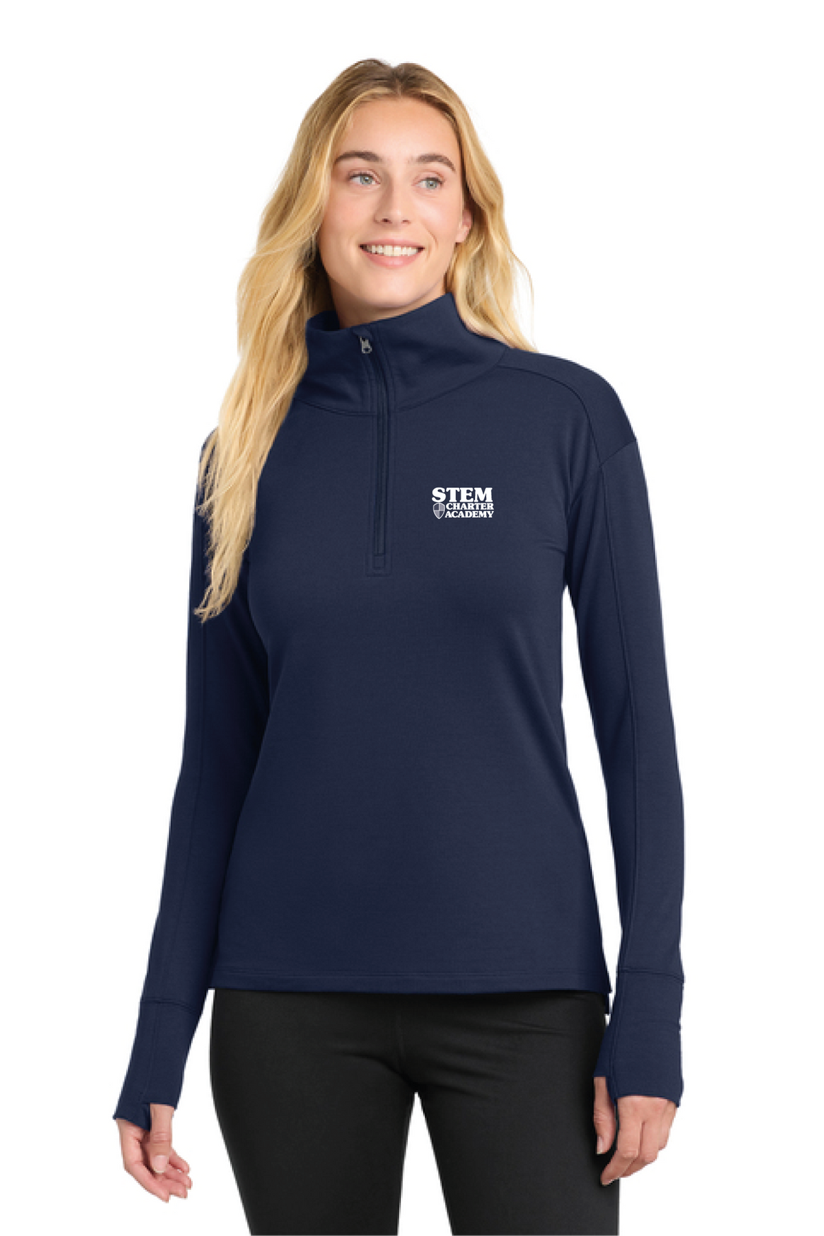 LST561 - Sport-Tek Women's Sport-Wick Flex Fleece 1/4-Zip - STEM Charter Academy - Company Store - Transfer Screenprint - #29797